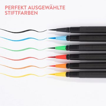 int!rend Pinselstift 7er Pinselstift-Set mit Aquarellfarben und Wassertankpinsel, (1-tlg), 7er Set Pinselstifte mit Aquarellfarben und Wassertankpinsel