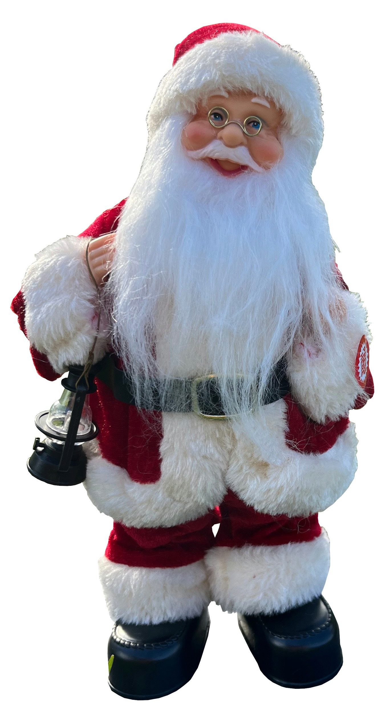 Weihnachtsmann Weihnachtsmann Santa Clause rot tanzend singend 30cm Christmas Advent