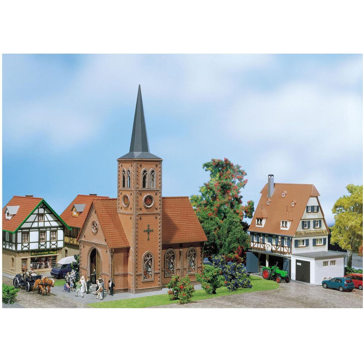 Faller Modellbausatz Faller 130239 Kleinstadt Kirche H0