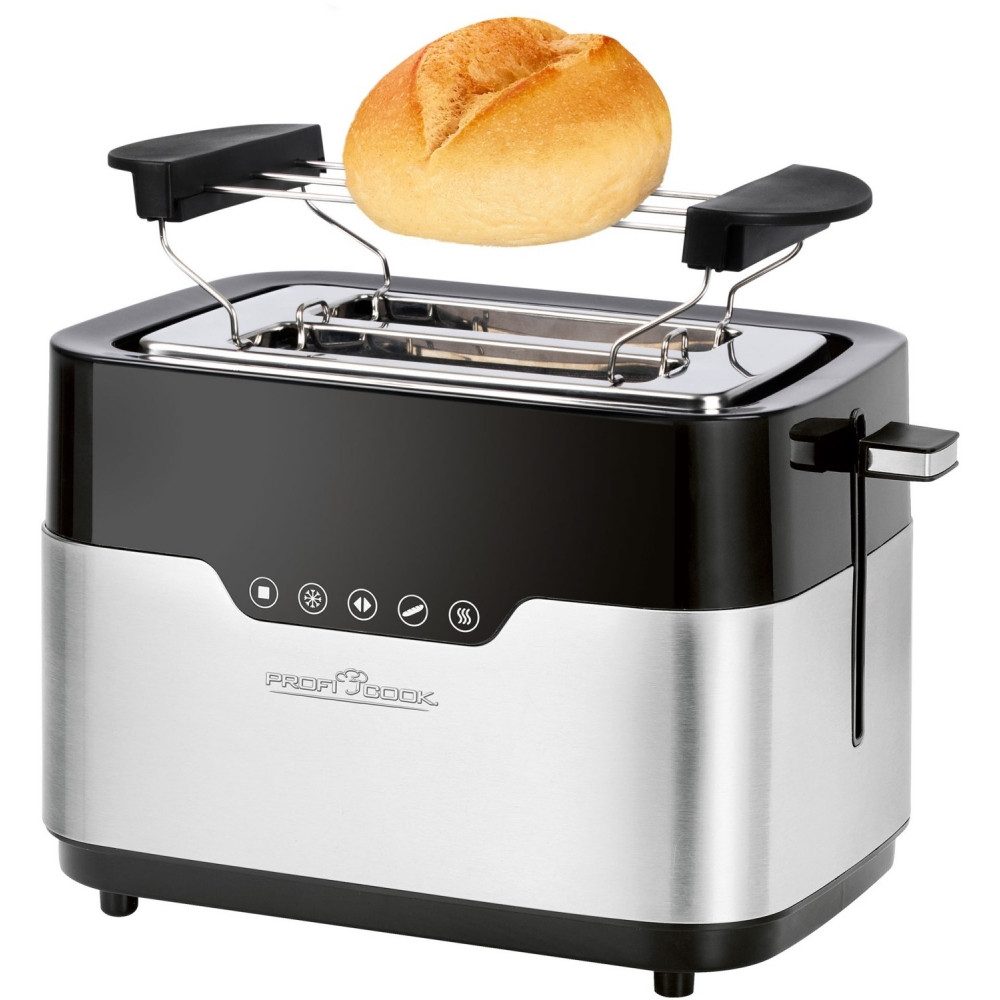 ProfiCook Toaster ProfiCook PC-TA 1170 Kompakt-Toaster Edelstahlgerät, Kompakt-Toaster, für 2 Scheiben