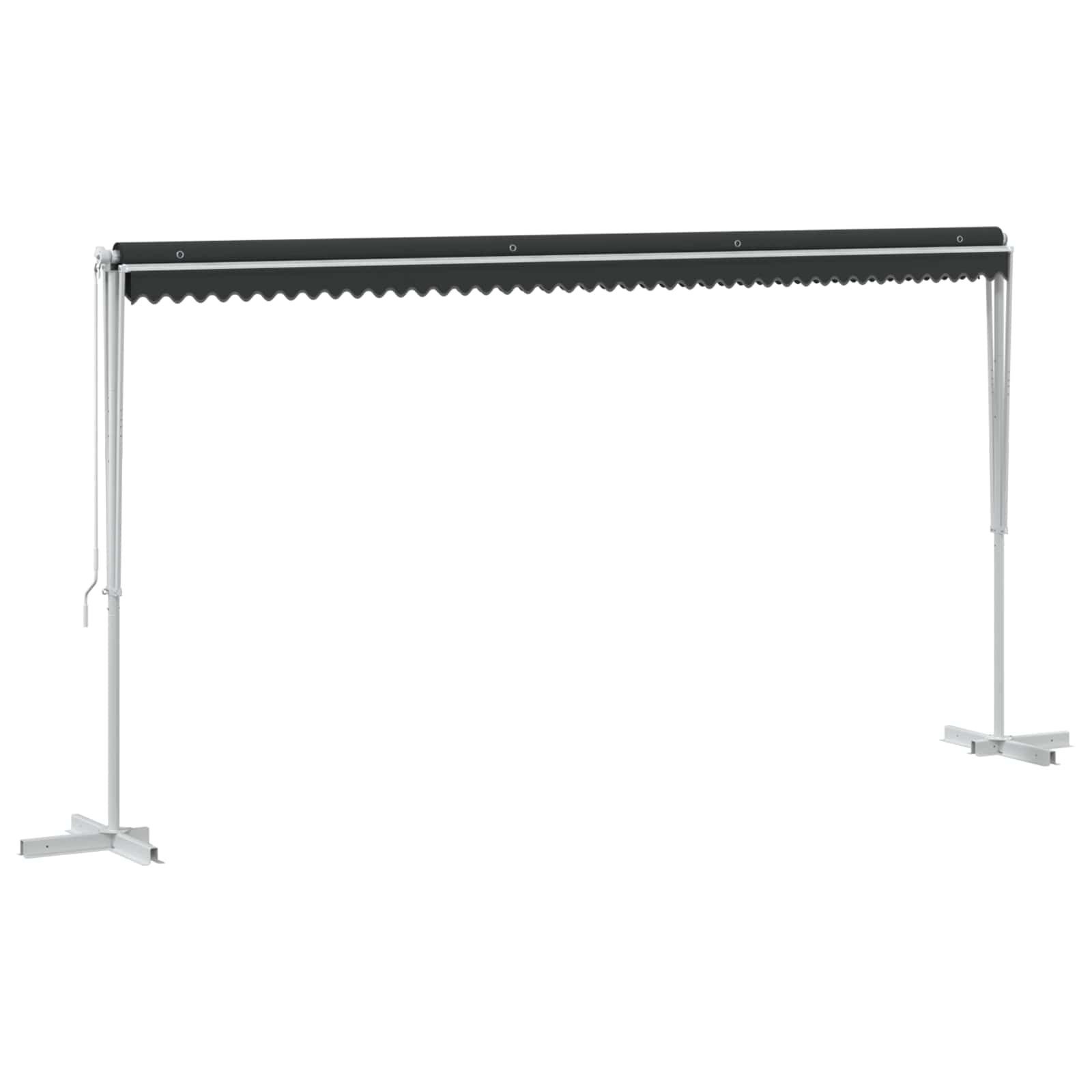vidaXL Markise 5 x 3 m Freistehende Markise Anthrazit 5x3 m Polyester