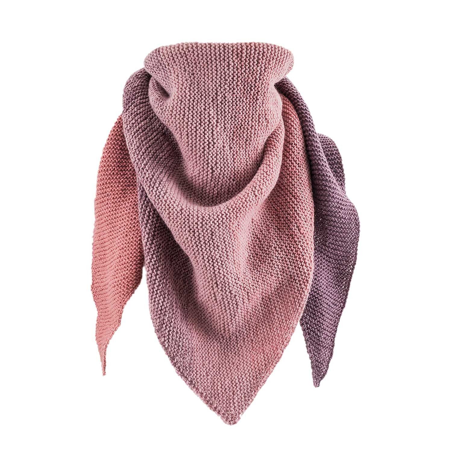 Rico Design Creative Wool Degrade & Super6 Farbverlaufswolle Stricken Häkeln Häkelwolle, 800,00 m (200g Strickwolle Strickgarn Handstrickgarn mit Farbverlauf, Farbverlaufsgarn mit Wolle zum stricken und häkeln), mit Anleitung für 1 Tuch in der Bandarole