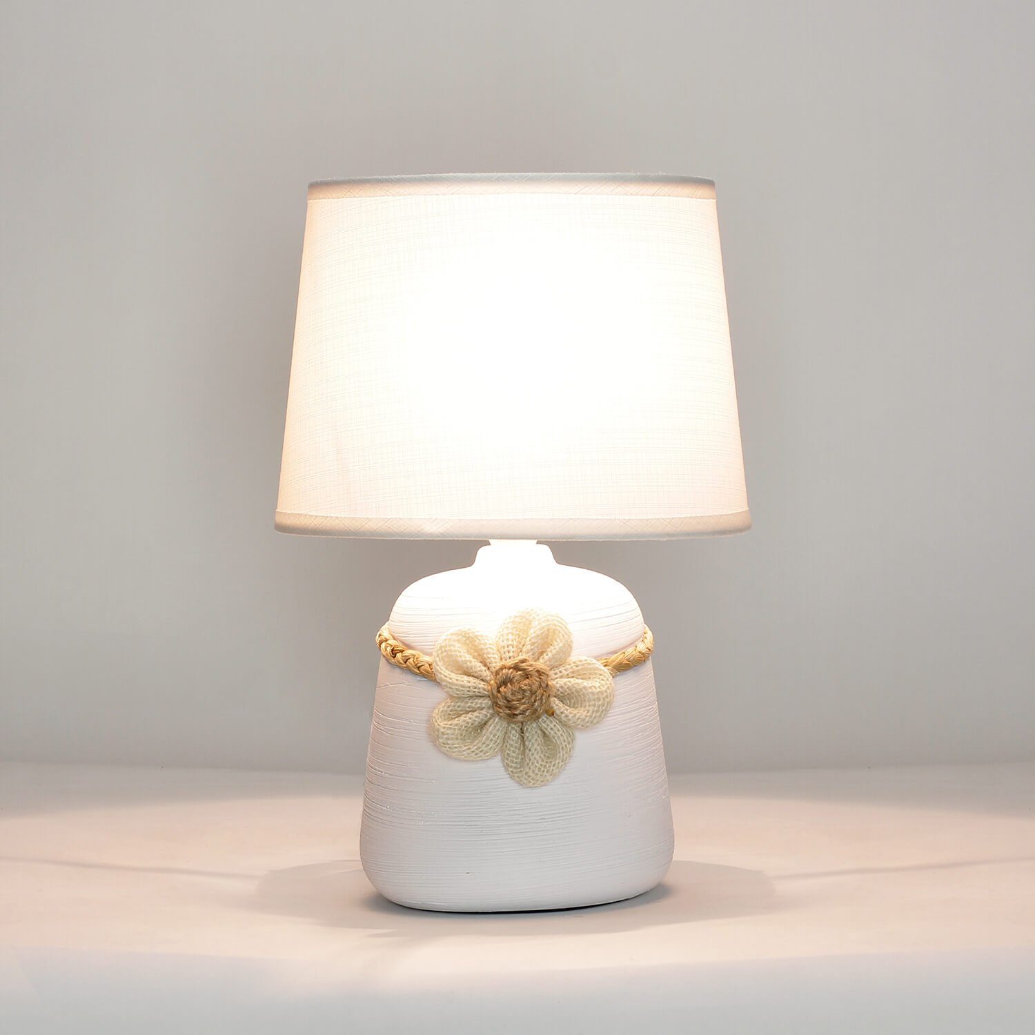 Licht-Erlebnisse Nachttischlampe »TERY«, Keramik Tischlampe Stoff blendarm  30 cm wohnlich online kaufen | OTTO