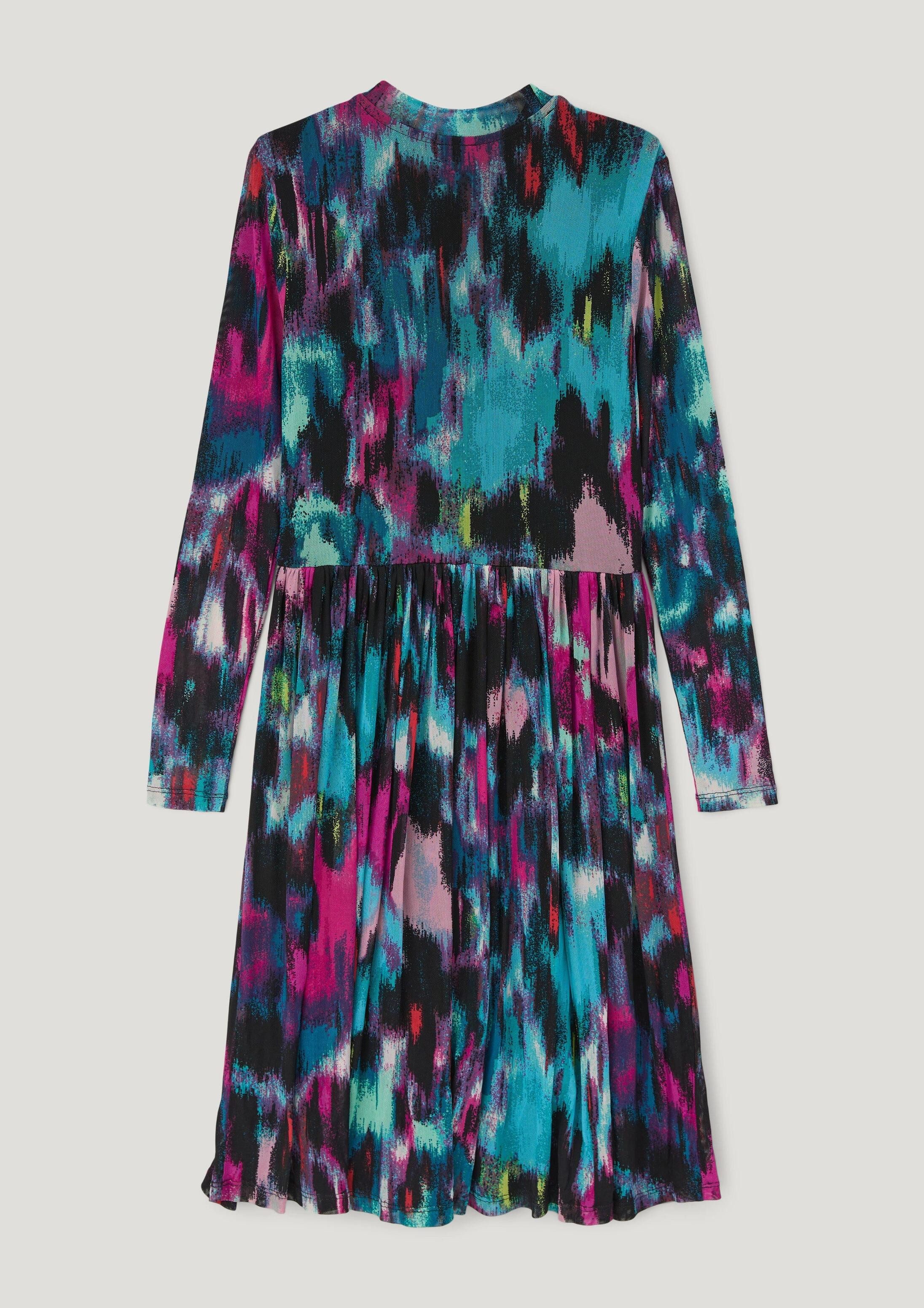 s.Oliver Minikleid Kleid Volantkleid aus Mesh