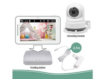 Elro Video-Babyphone, Nachtlichtfunktion & 3 Schlaflieder, Baby Cam mit Kameras für 2 Kinder - Monitor und Handy App