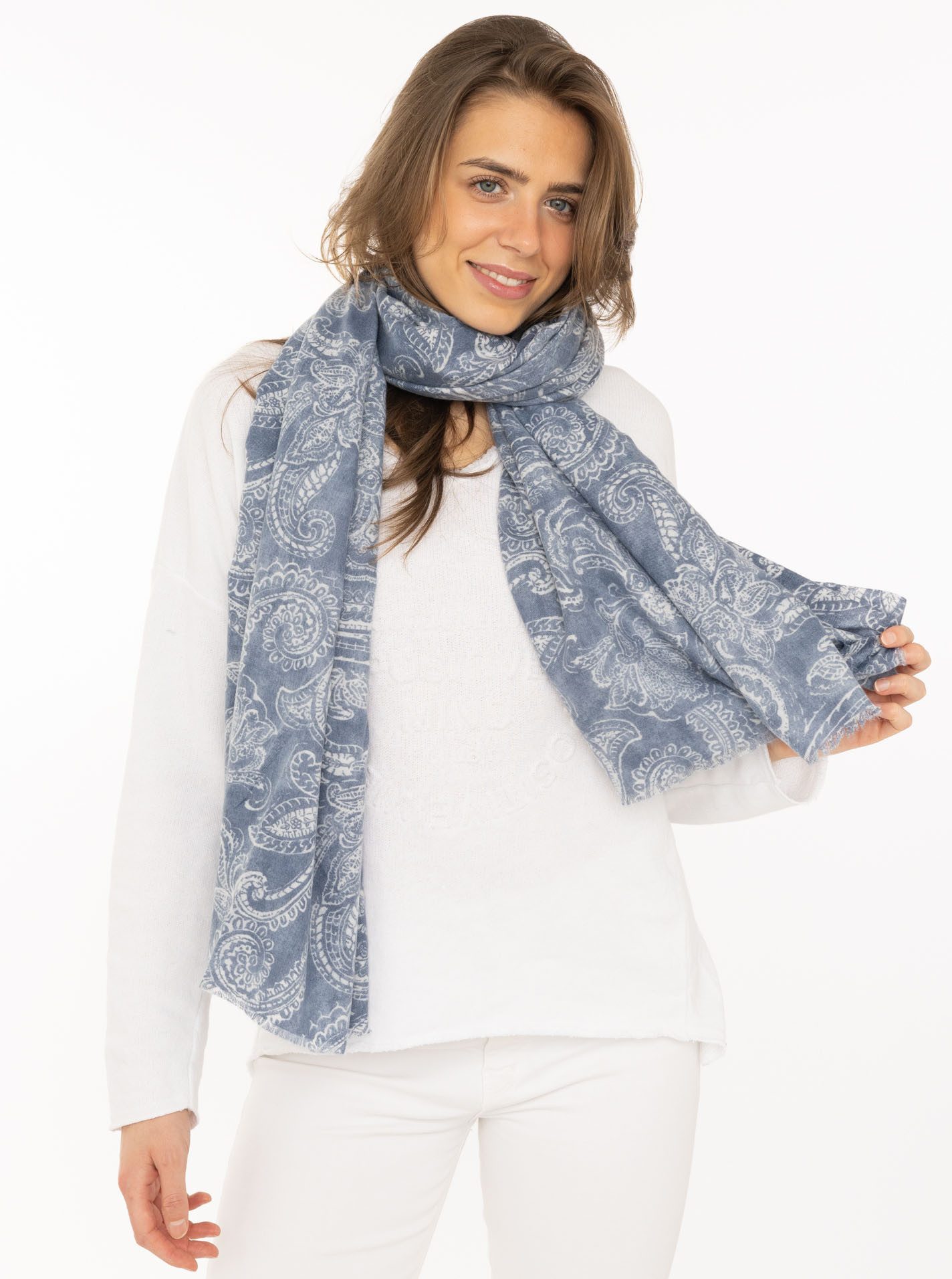 Zwillingsherz Schal "Classic Paisley", anschmiegsam, zeitloses Paisleymuster