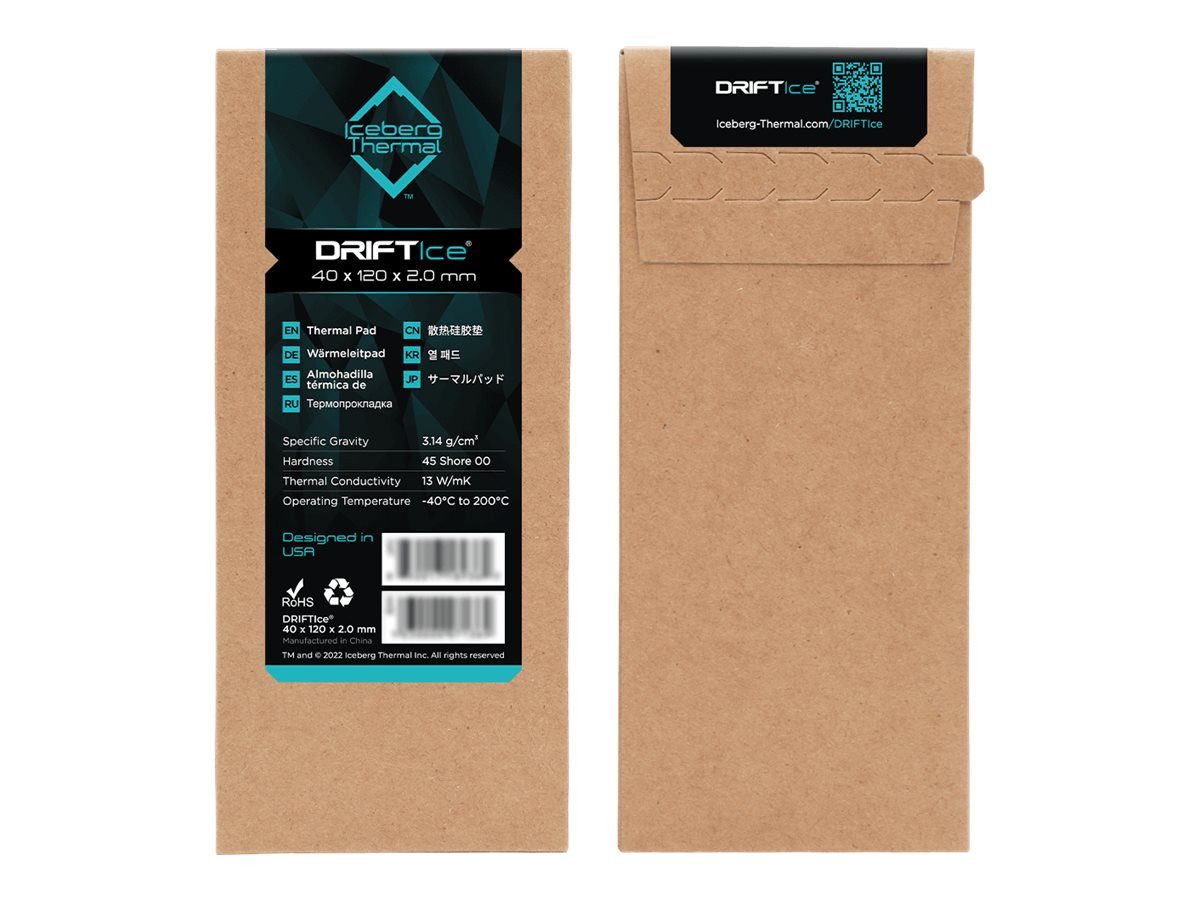 ICEBERG THERMAL Computer-Kühlmittel ICEBERG THERMAL DRIFTIce Thermal Pad 40mmx120mm 2.0mm