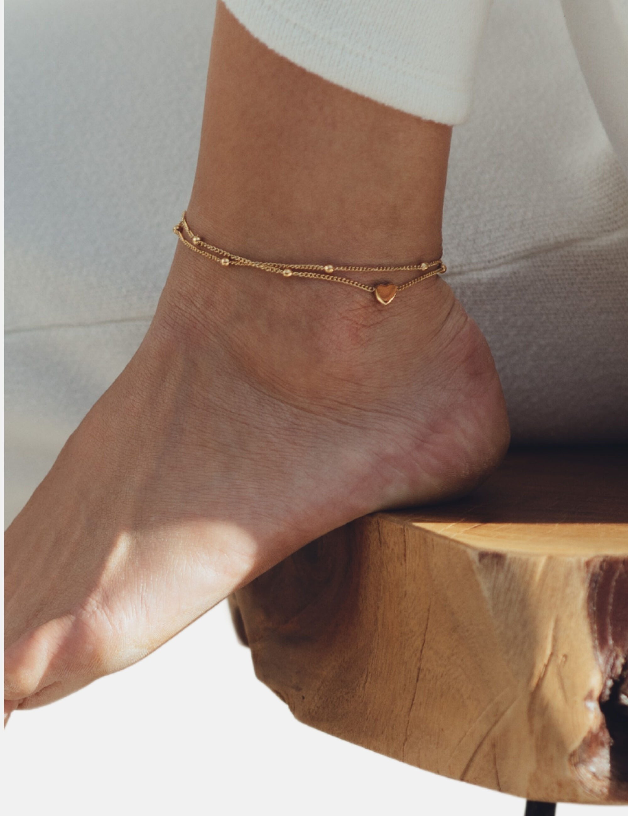 GOOD.designs Fußkette mit Anhänger (1-tlg), mit Herz-Anhänger – Bild 4 von 5