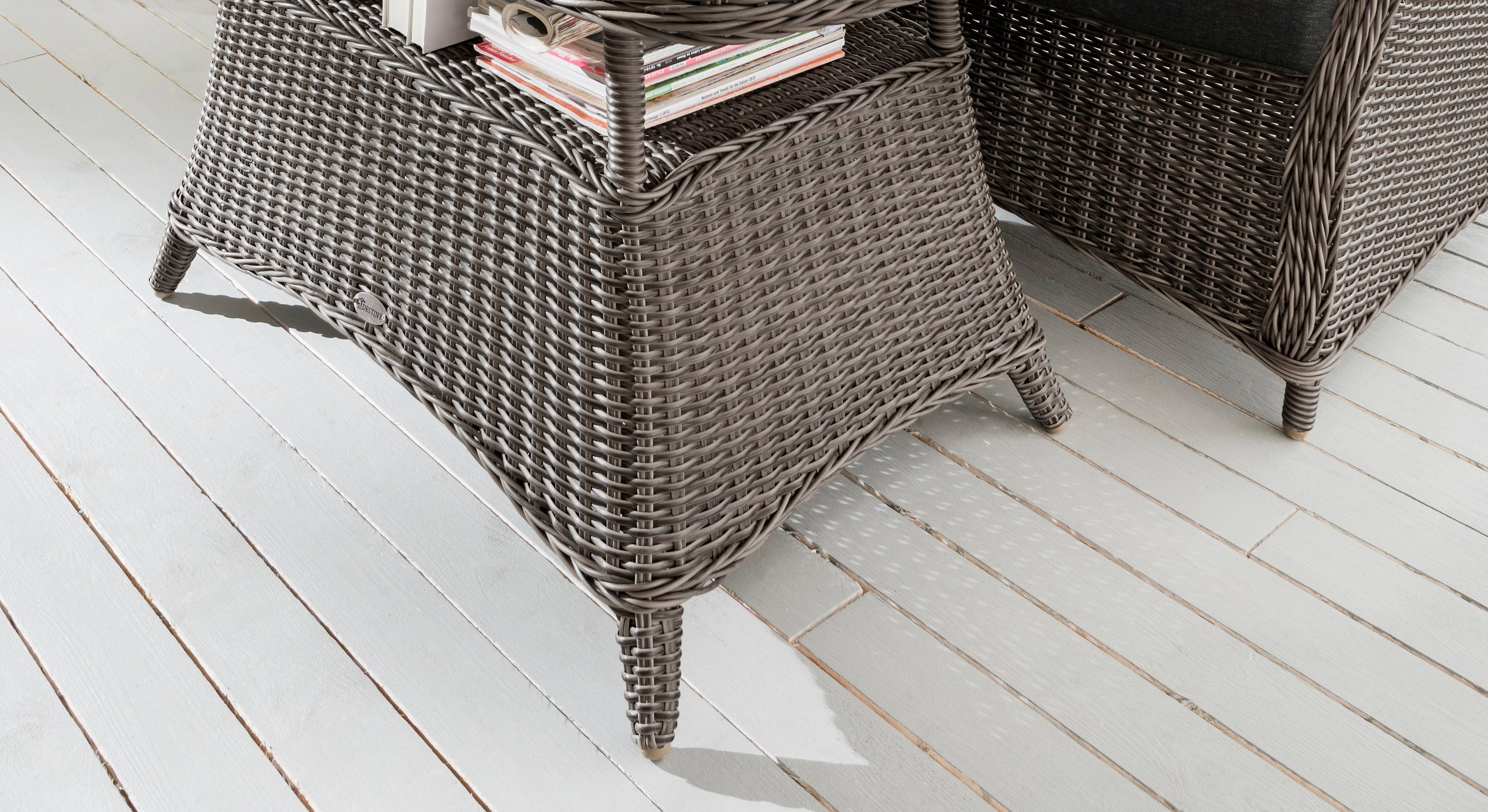 Destiny Gartentisch CASA MERANO, (120x66x77cm), Aluminium, Polyrattan