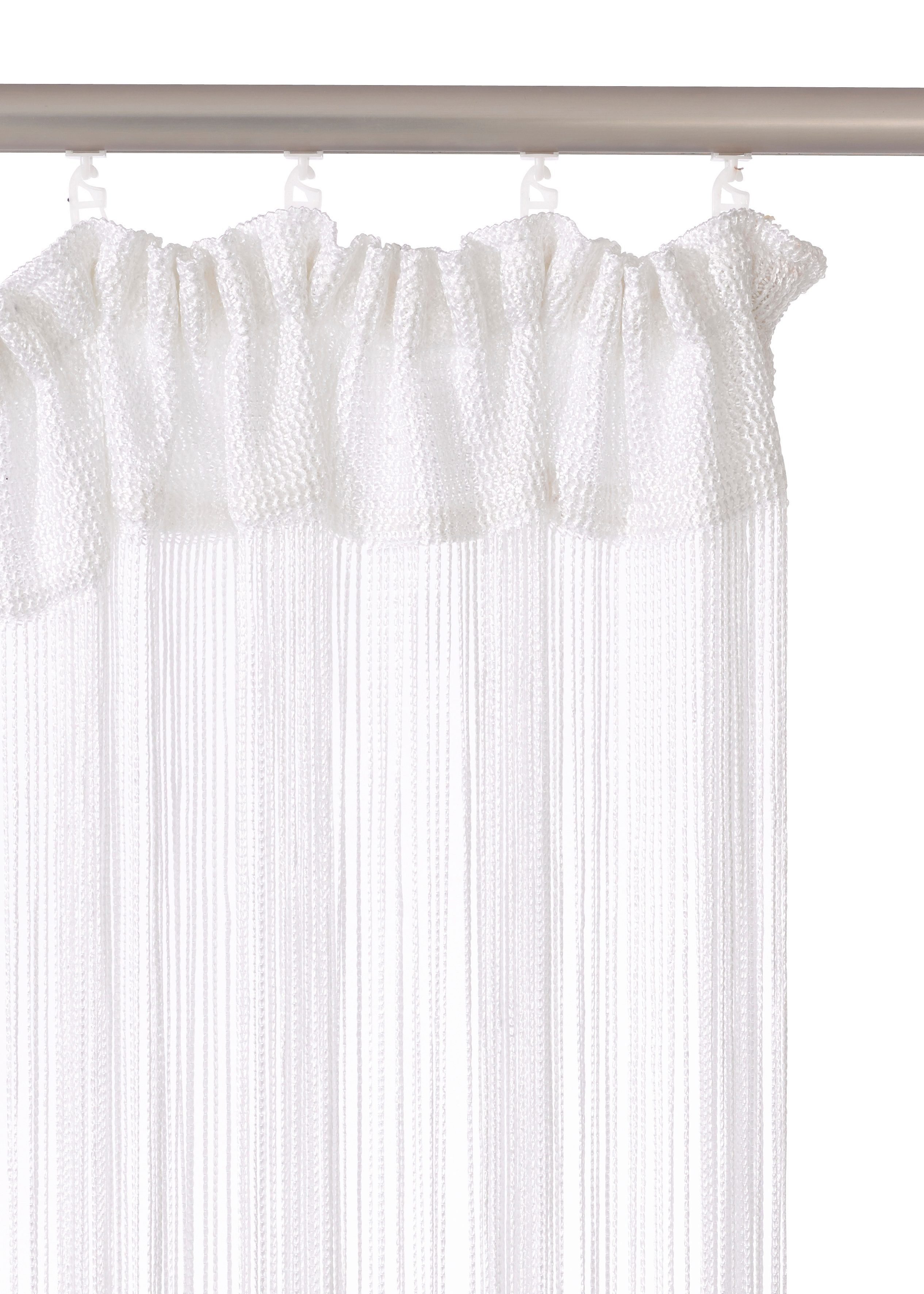 OTTO home Fadenvorhang Fao-Uni (1 St), Stangendurchzug, transparent, Kräuselband, multifunktional, transparent, Polyester, pflegeleicht – Bild 5 von 5