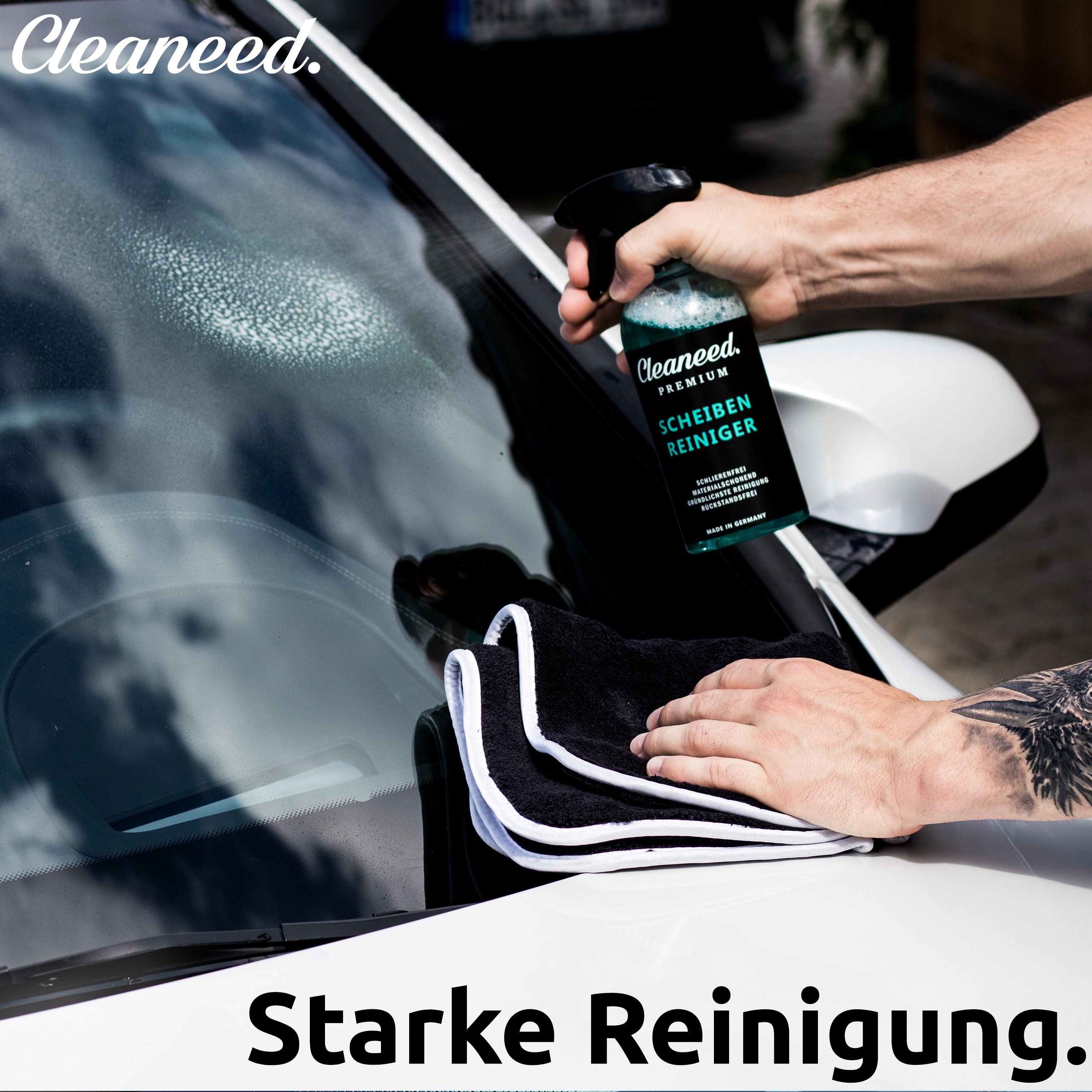 Cleaneed Cleaneed Glasreiniger - Scheibenreiniger Glasreiniger (Made in Germany – Schlierenfrei, Materialschonend, Extra stark, Rückstandsfrei)