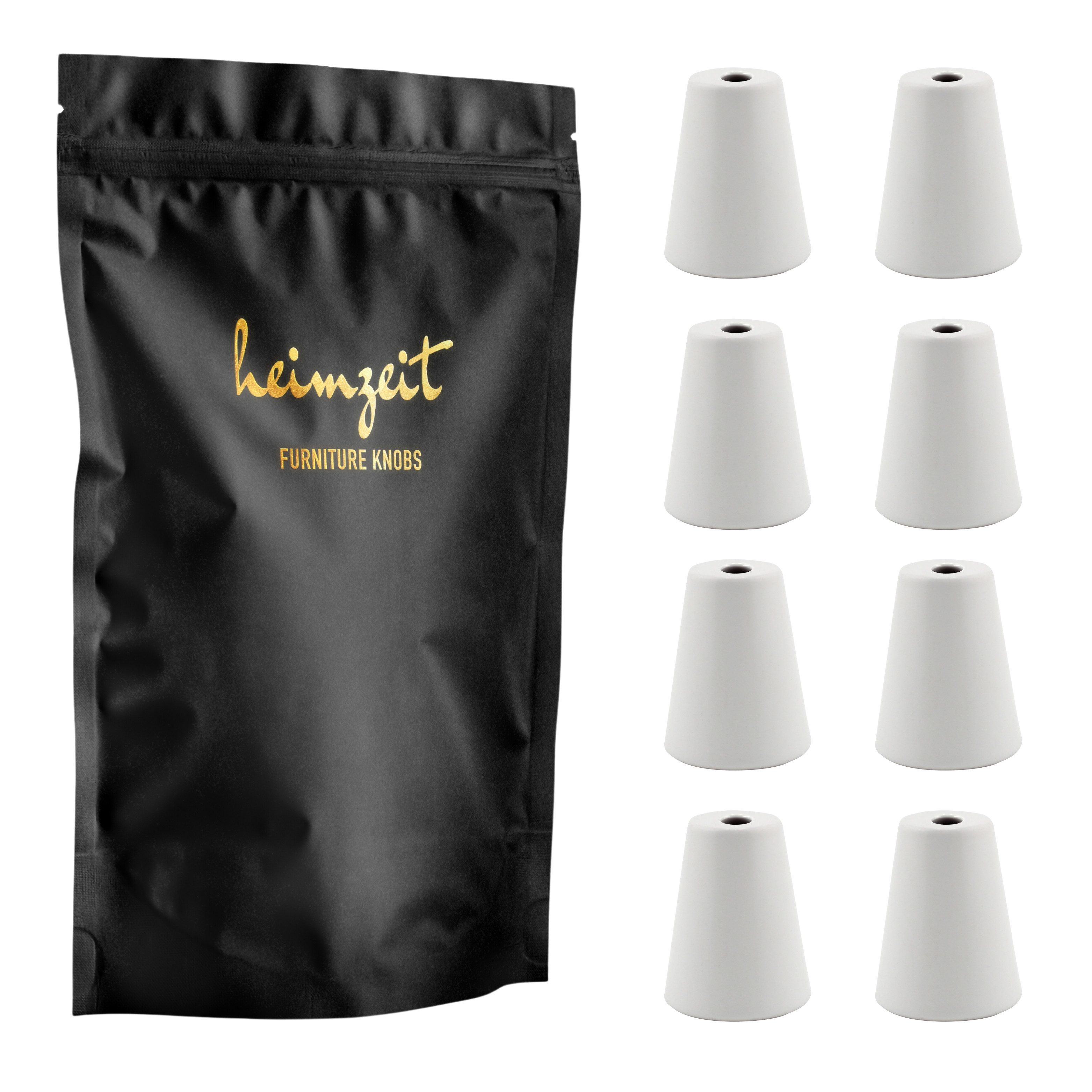 heimzeit Möbelgriff heimzeit Möbelknöpfe Rund (Set, 8-St), für Schubladen, Türen und Kommoden, inkl. Schraube