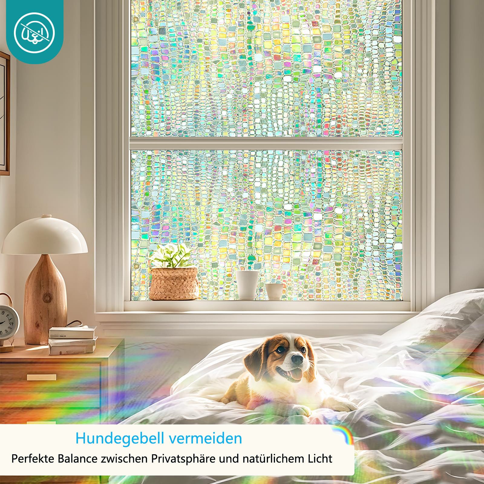 Coonoor Fensterfolie Selbsthaftend Blickdicht 3D Fensterfolie, Sichtschutzf günstig online kaufen