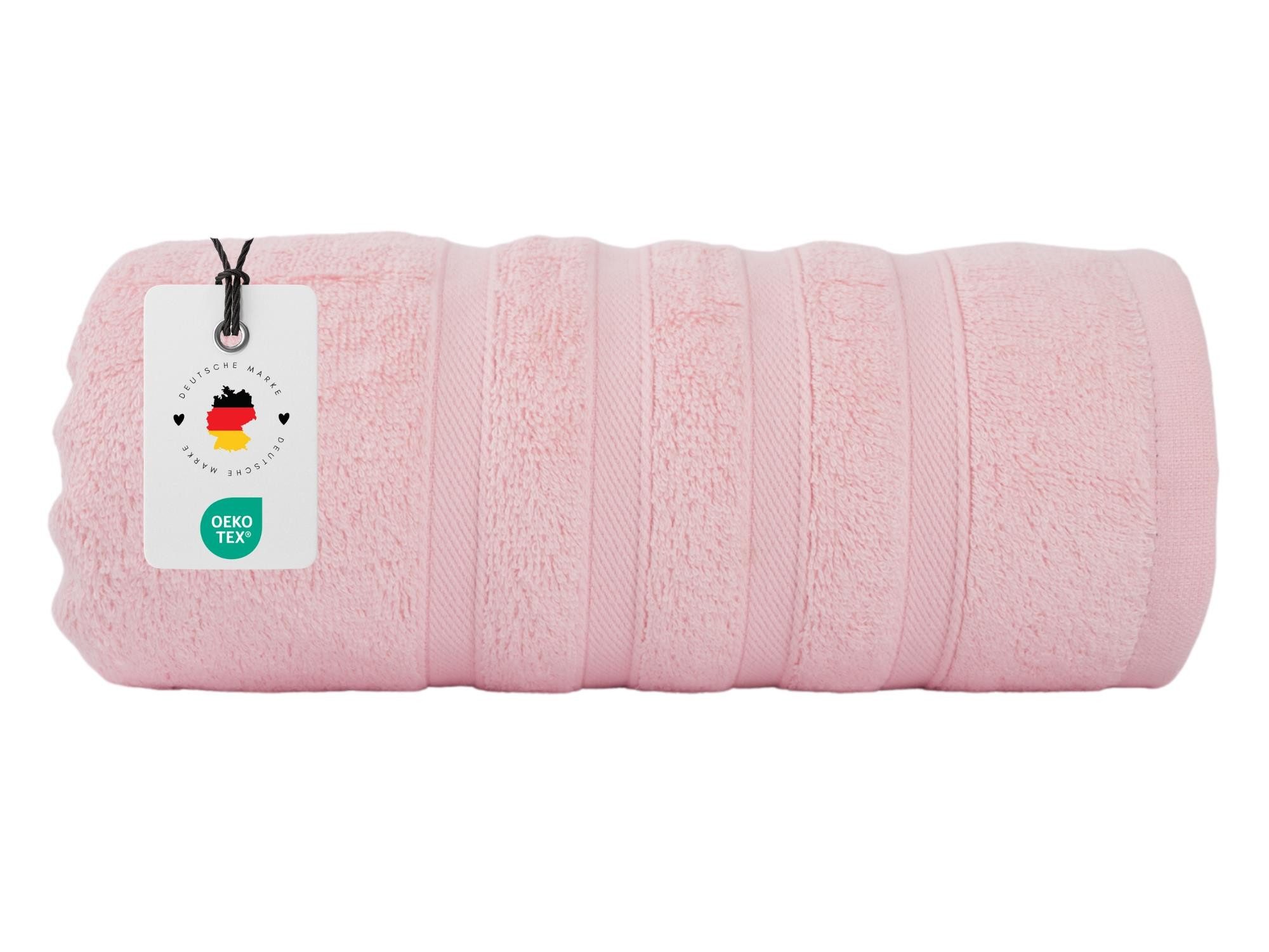 Carpe Sonno Handtuch Set Gästetuch Handtuch Duschtuch Saunahandtuch 30x50 50x100 70x140 70x200, Frottier (Spar-Set, 1-St), Saunatuch 70x200 cm - 450g/m2, Frottee Rosa