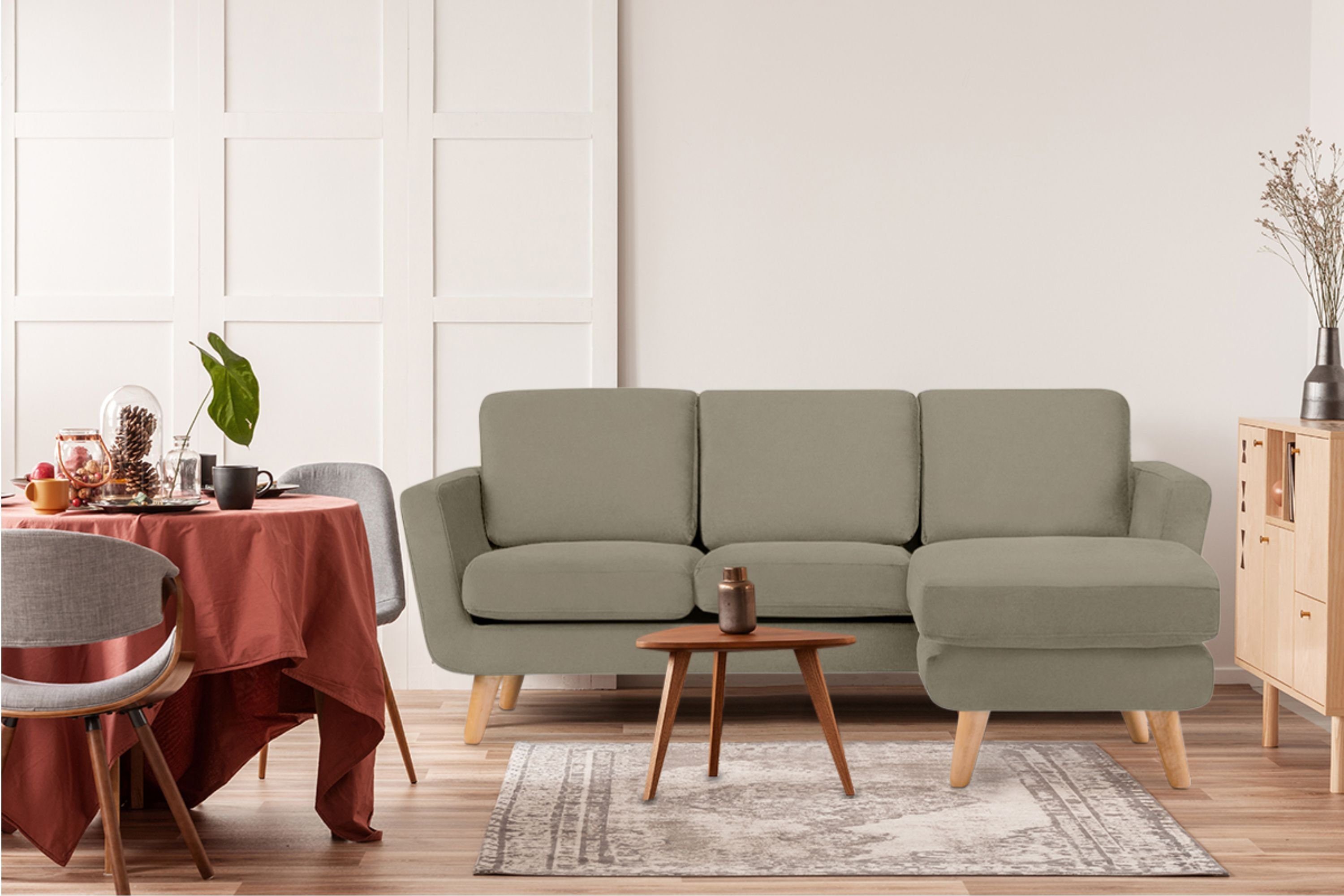 KONSIMO® Ecksofa TAGIO rechts, Scandi-Stil, mit günstig online kaufen