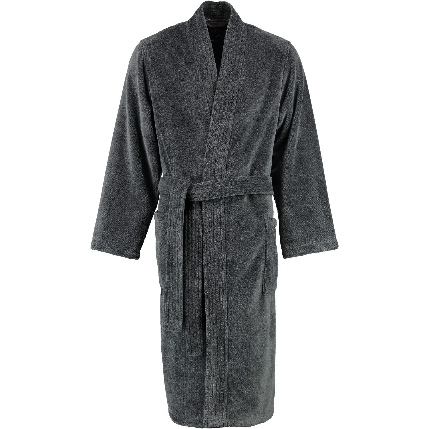 Cawö Home Herrenbademantel 800 Kimono Velours, Kimono, 55 % Polyester 45 % Baumwolle, Doubleface