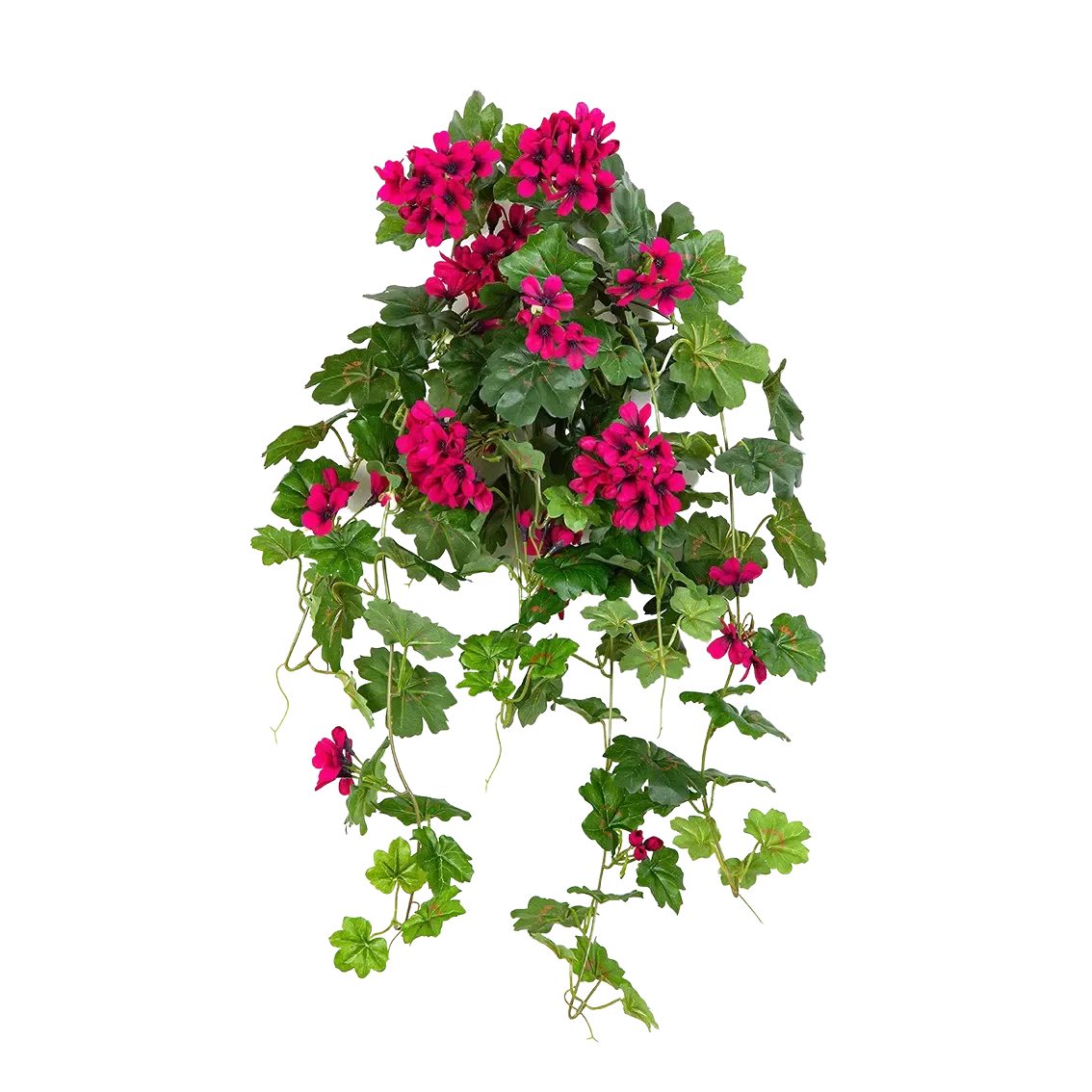 Kunstpflanze Künstliche Hänge-Geranie - Arne, 72 cm, aplanta