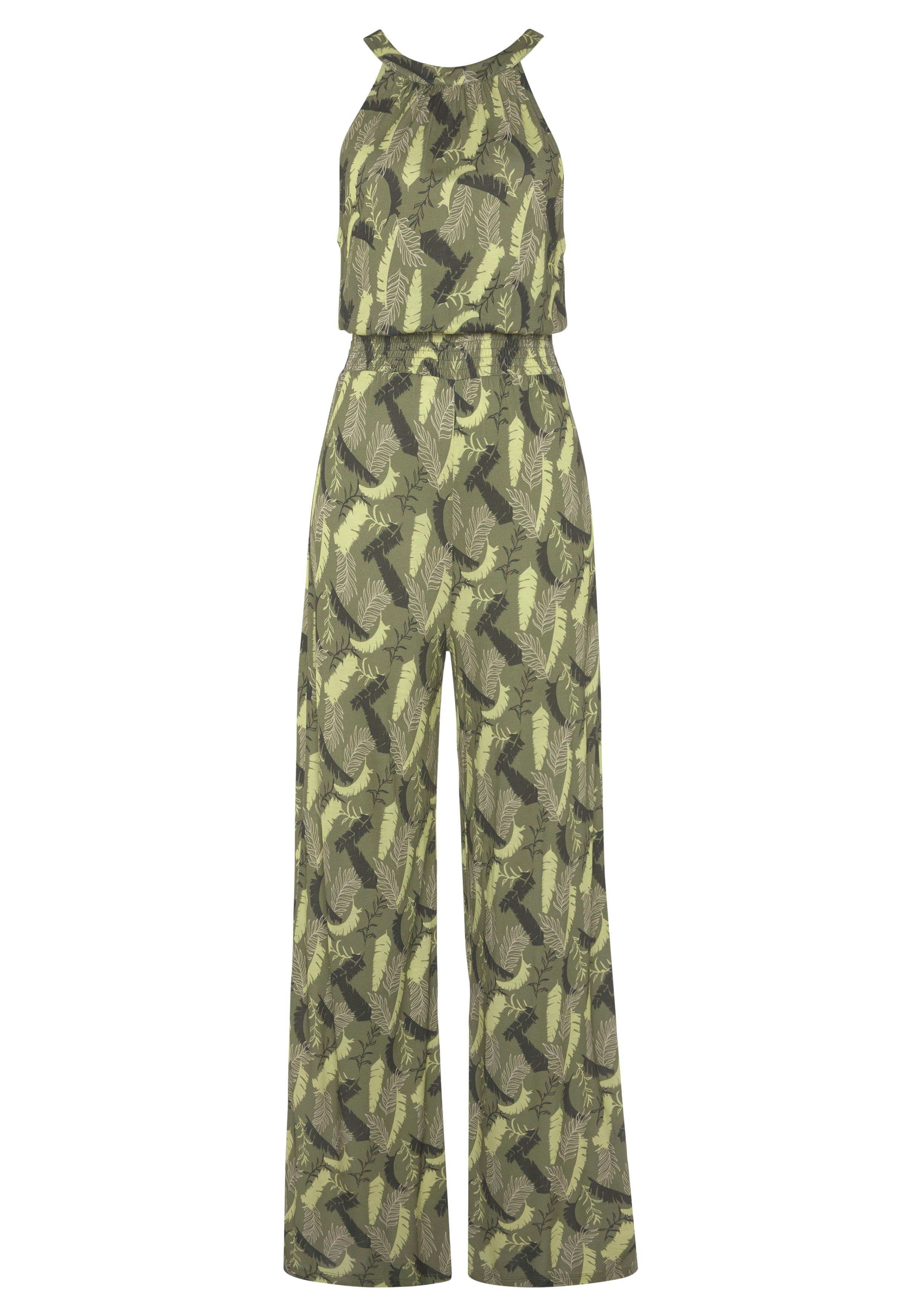 s.Oliver Overall mit Blätterdruck und breitem günstig online kaufen
