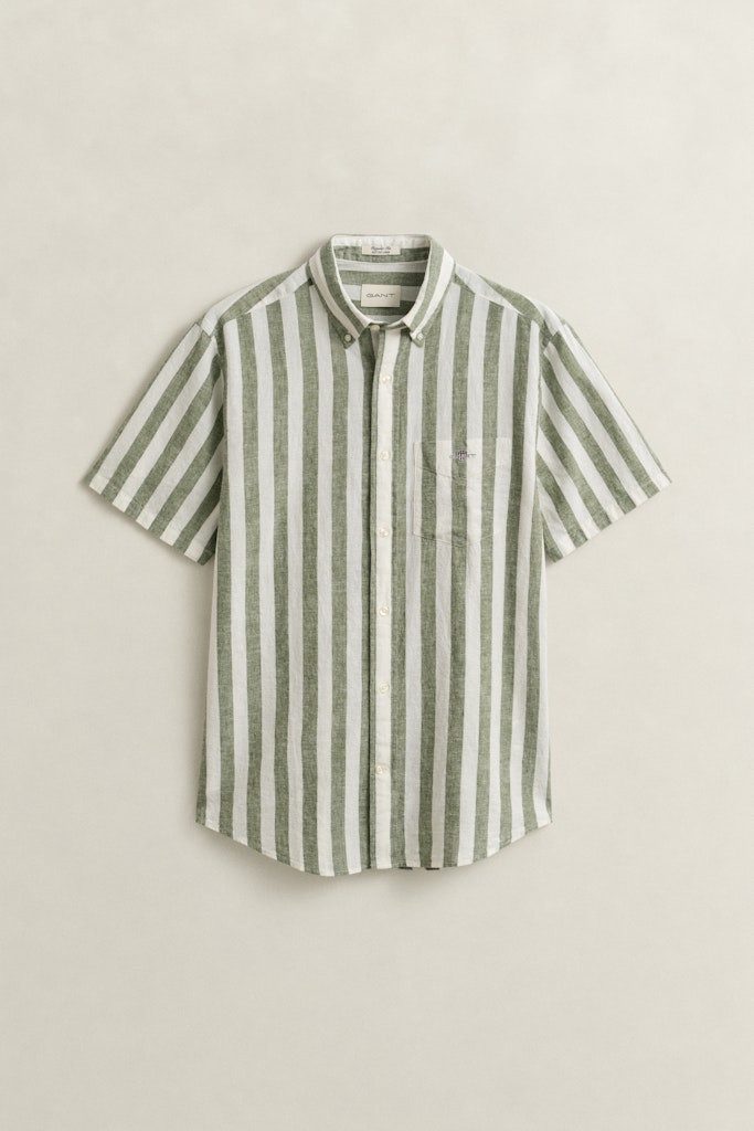 Gant Blusenshirt REG COTTON LINEN STRIPE SS SHIRT
