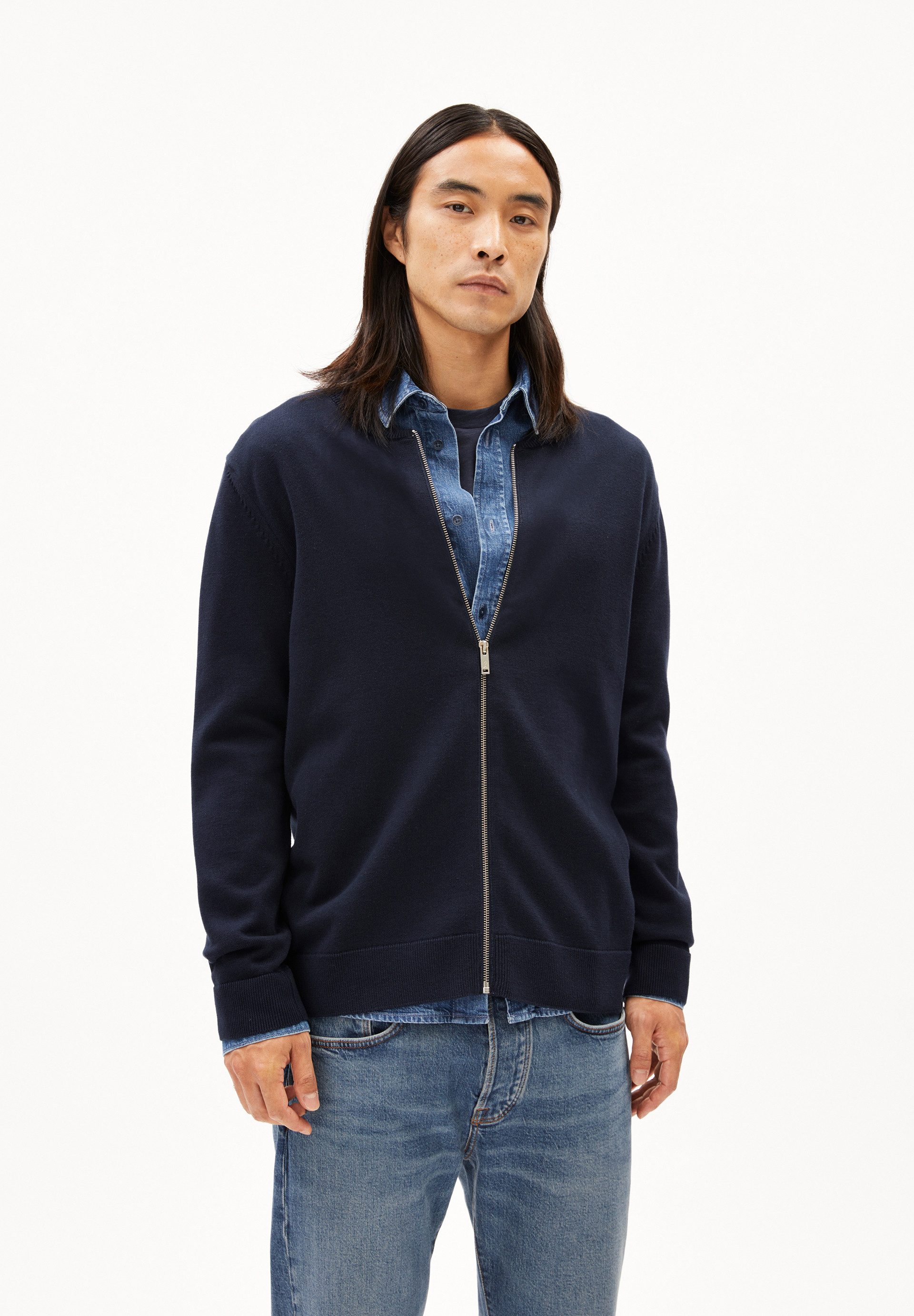Armedangels Cardigan AGAAMON Cardigan aus Bio-Baumwolle Regular Fit (Regular Fit) Cardigan aus Bio-Baumwolle