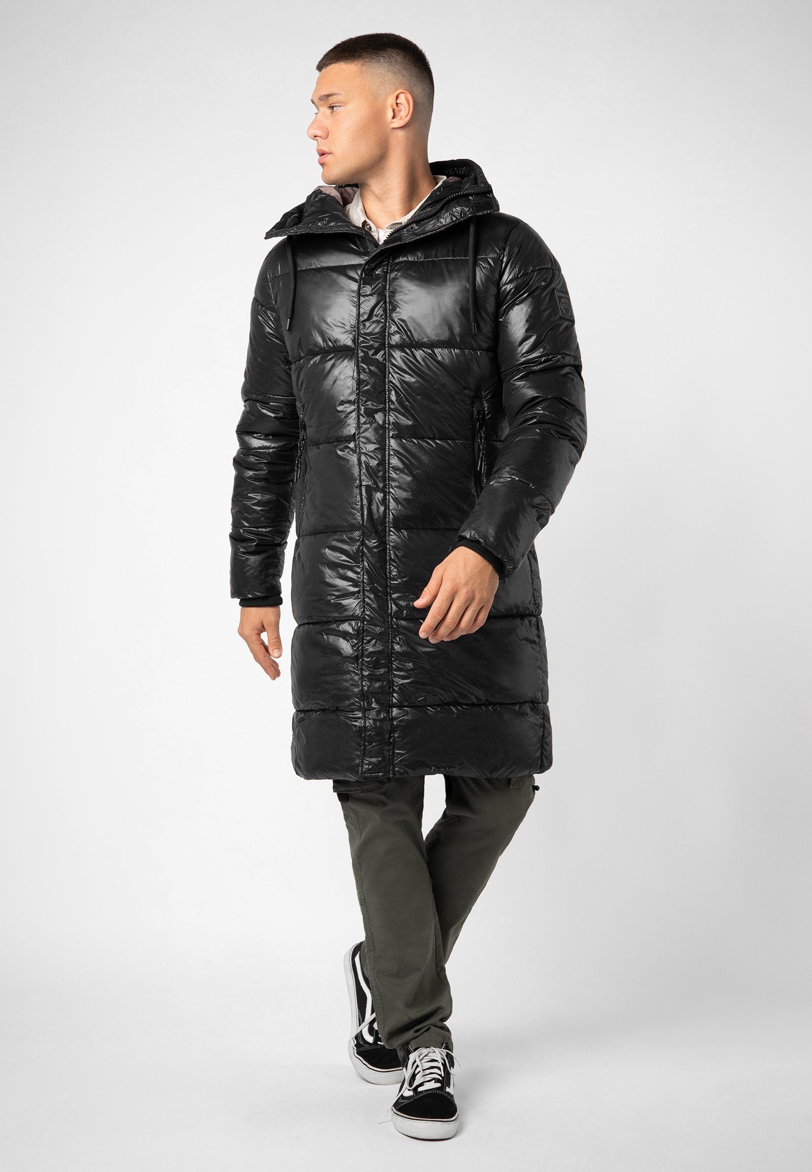 SUBLEVEL Wintermantel Wintermantel mit Kapuze black