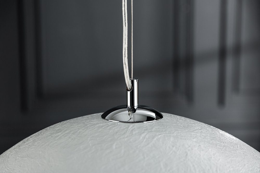 riess-ambiente Hängeleuchte GLOW Modern weiß ohne 50cm · / Esszimmer Leuchtmittel, Metall Design · · silber, Wohnzimmer