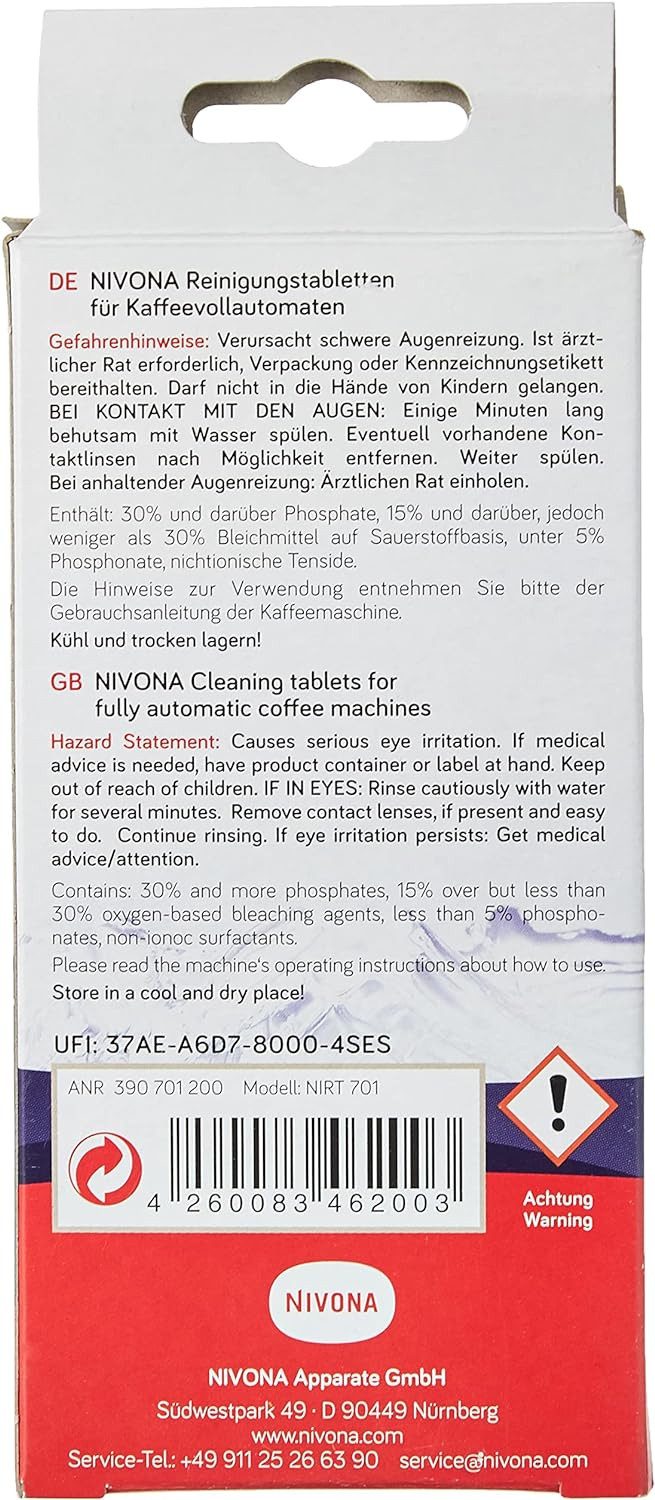 Nivona NIRT 701 Reinigungstabletten für Kaffeevollautomaten Reinigungstabletten