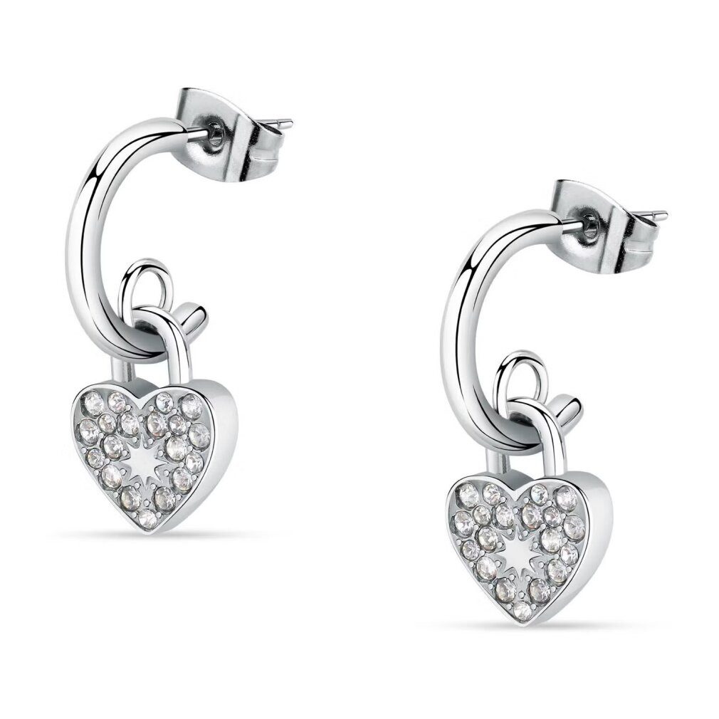 MORELLATO Ohrring-Set Romantic steel earrings with Abbraccio SABG28 crystals