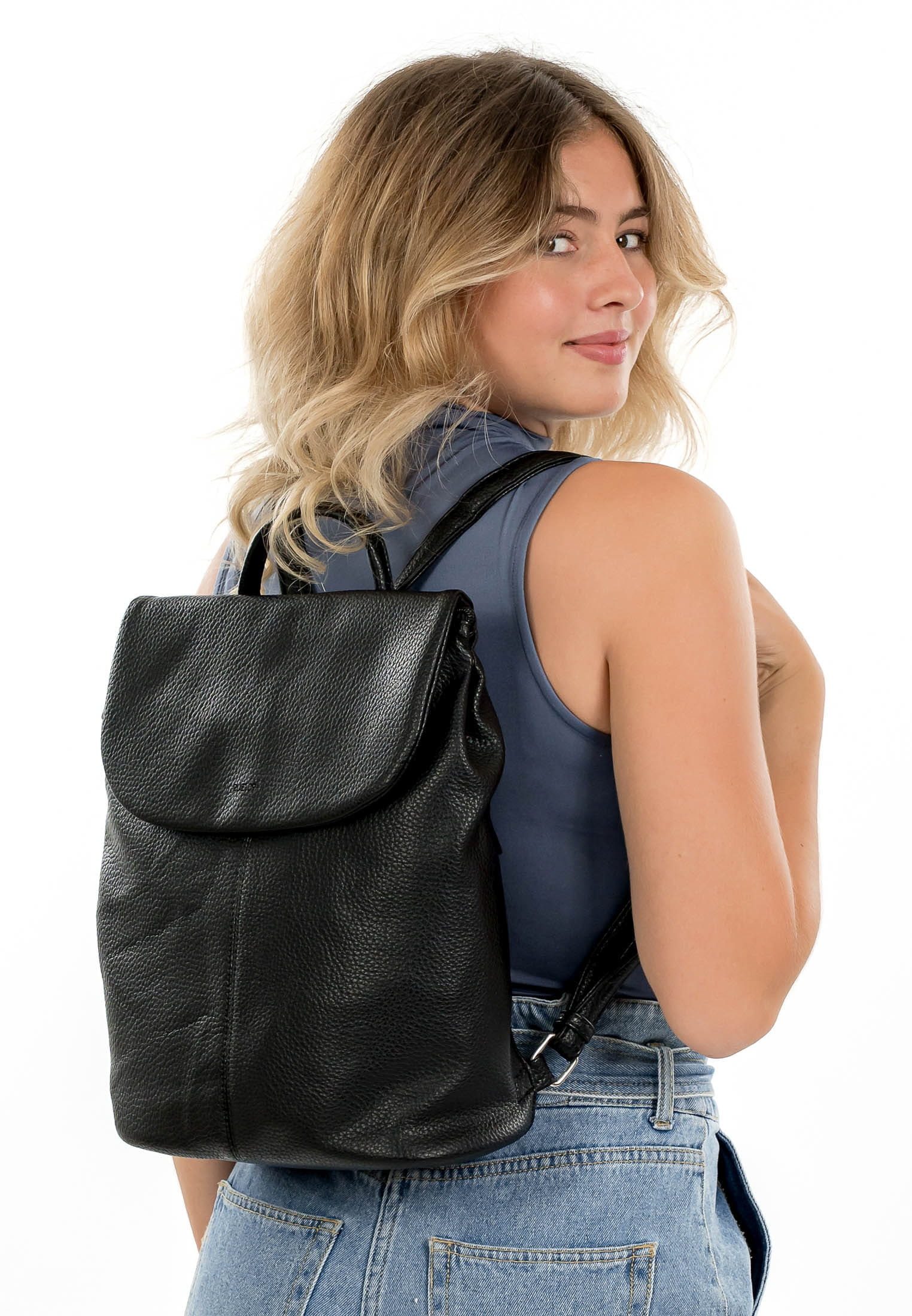 EMILY & NOAH Cityrucksack E&N Tours RUE 09, Logo Prägung