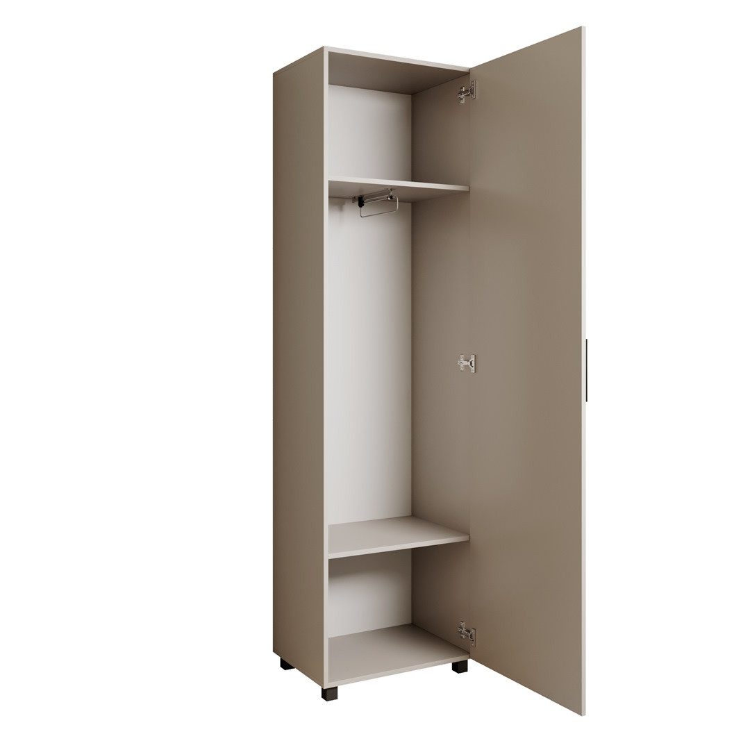 Beautysofa Garderobenschrank mit Tür und Spiegel LIVIA