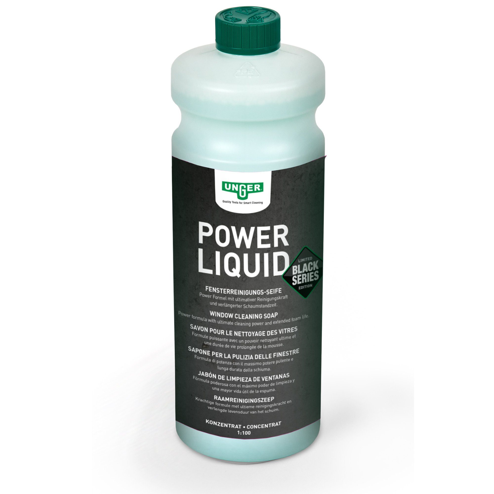Unger Power Liquid Reinigungskonzentrat Glasreiniger 1 L Mischung 1:100 Glasreiniger