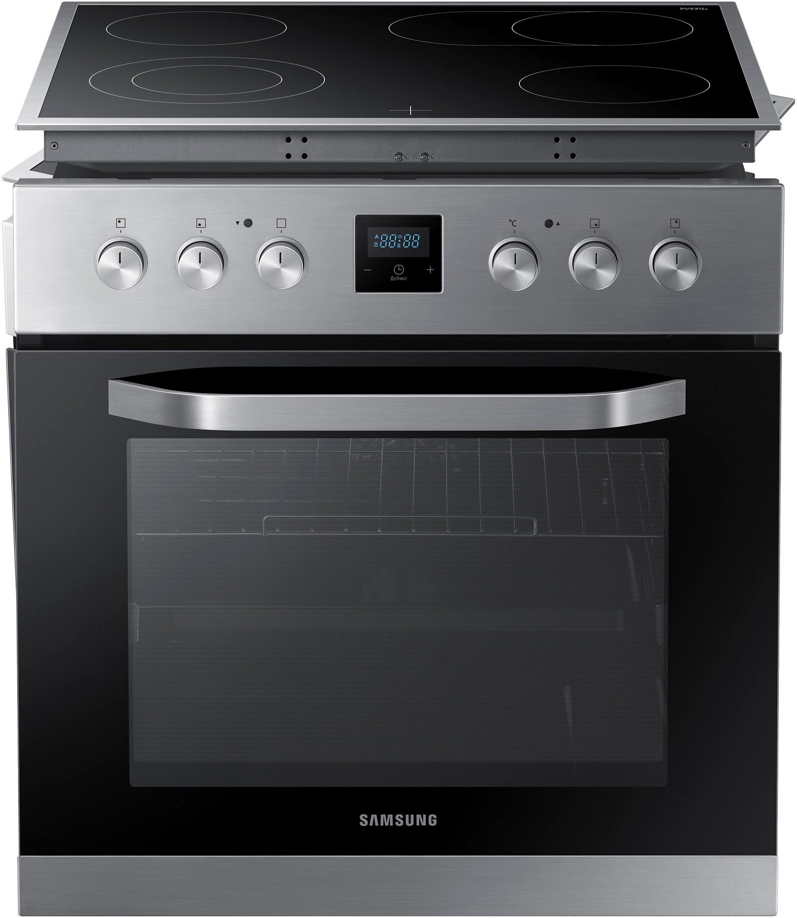 Samsung Elektro-Herd-Set F-NB69R3301RS, mit 1-fach-Teleskopauszug, Herd-Set mit SCHOTT CERAN® Kochfläche & bequemen Teleskopvollauszug