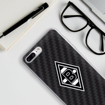 DeinDesign Handyhülle Gladbach Borussia Mönchengladbach Carbon Borussia Raute Carbon, Apple iPhone 7 Plus Silikon Hülle Bumper Case Handy Schutzhülle