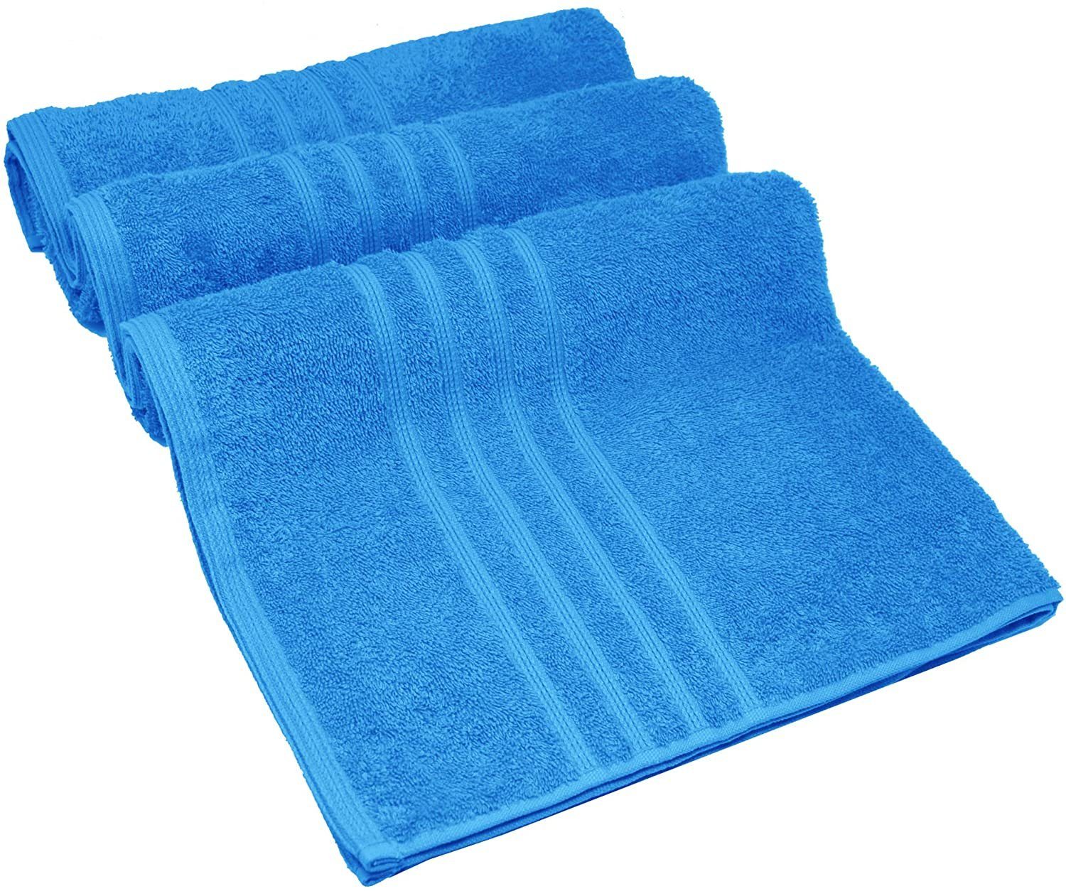 (1-St), Opa, Reserviert cm Lashuma Capri Blau Badehandtuch Großes Bestickt, für Frottee 70x140 Duschtuch Handtuch