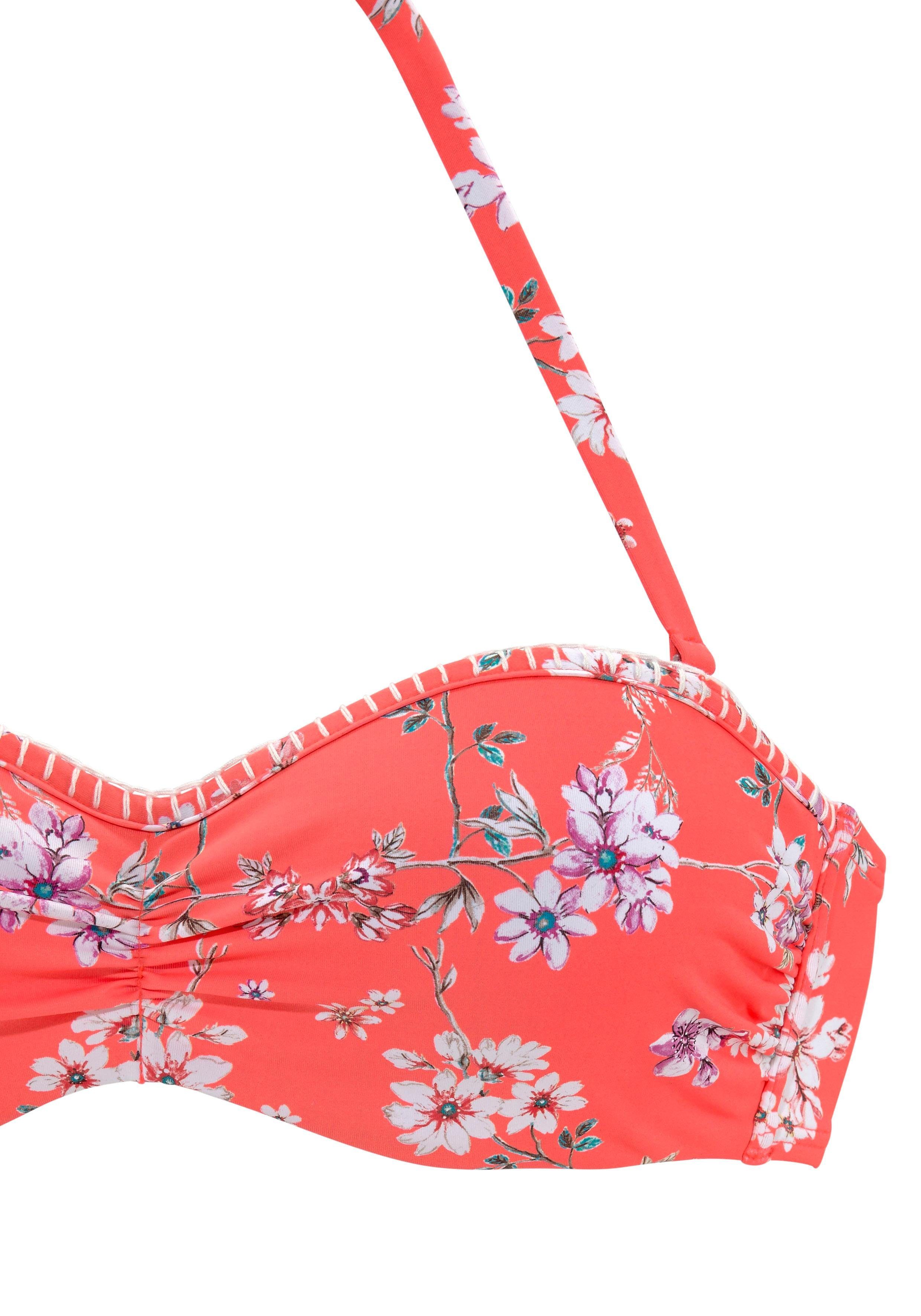 Sunseeker Bügel-Bandeau-Bikini-Top Ditsy, mit Häkelkante