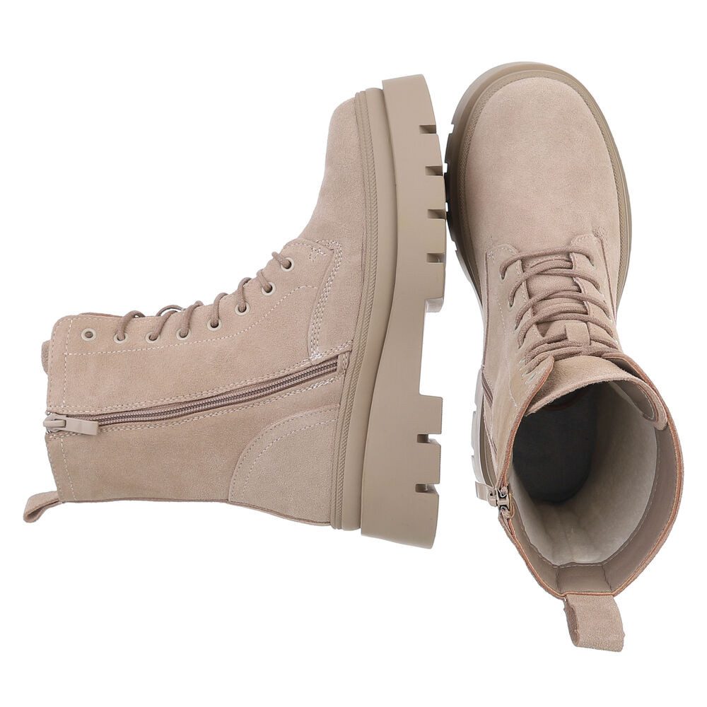 Ital-Design Damen Freizeitschnürschuhe aus echtem Wildleder günstig online kaufen