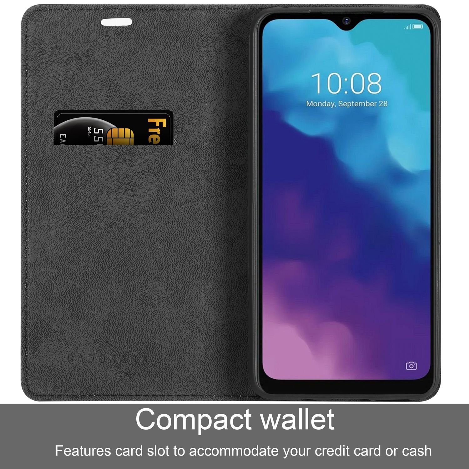 Cadorabo Handyhülle für ZTE Blade V30 Vita Hülle ZTE Blade V30 Vita, Hülle Schutzhülle mit Standfunktion, Magnetverschluss und Kartenfach