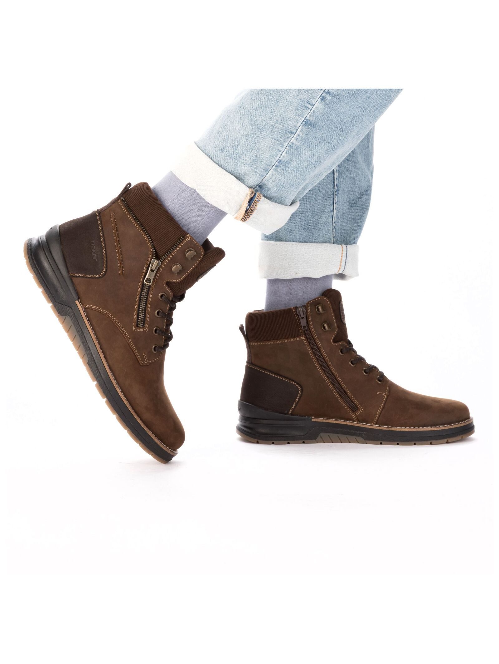 Rieker Rieker Stiefelette Leder Schnürstiefelette