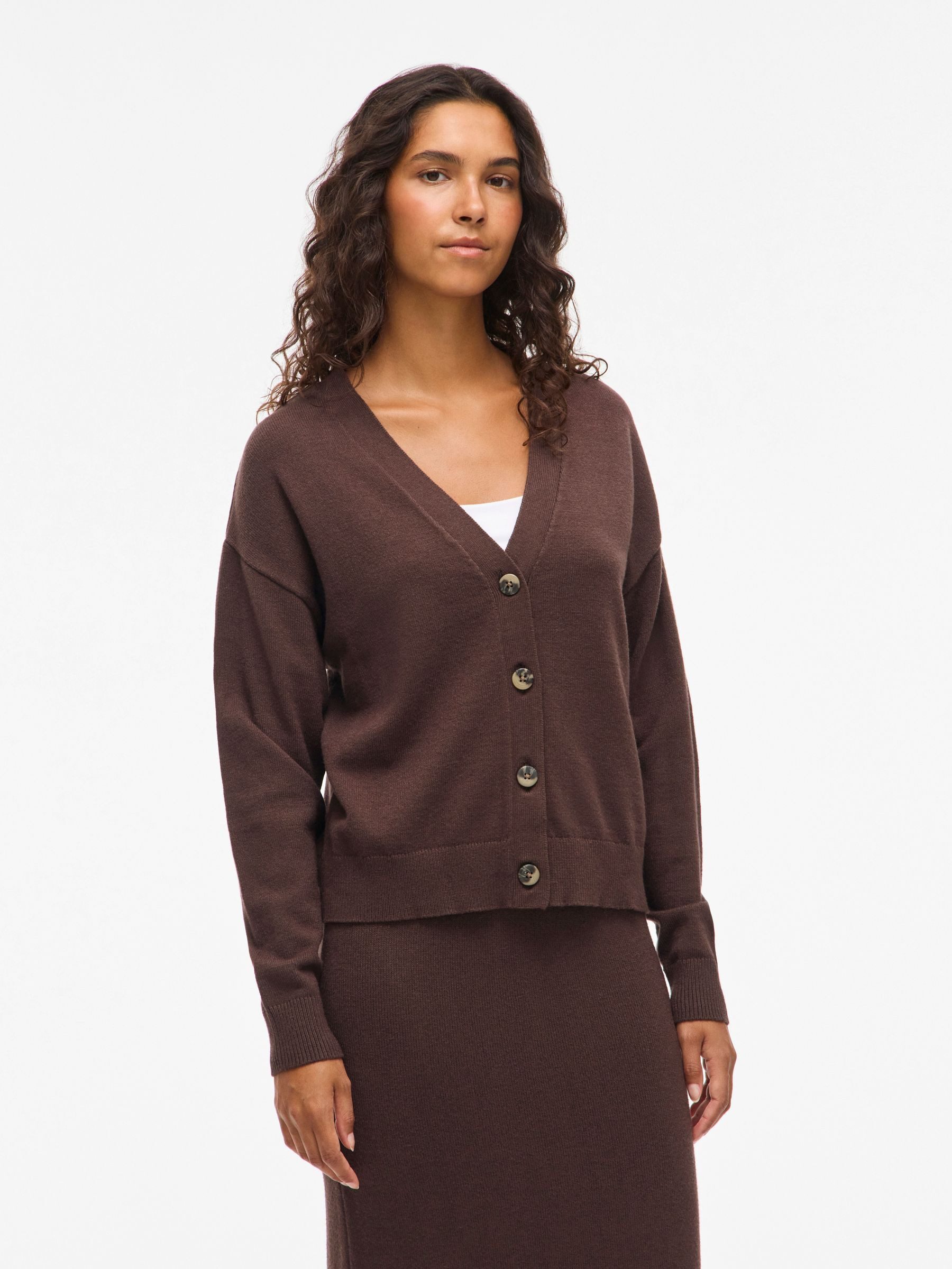 Vila Strickjacke VIRIL V-NECK KNIT CARDIGAN - NOOS Materialmix, regular fit