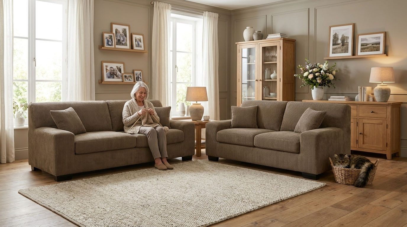 OTTO home Polstergarnitur Faxxe aus 2-Sitzer und 3-Sitzer, (Set, 2-tlg), aus haustierfreundlichem Pet Friendly Cord