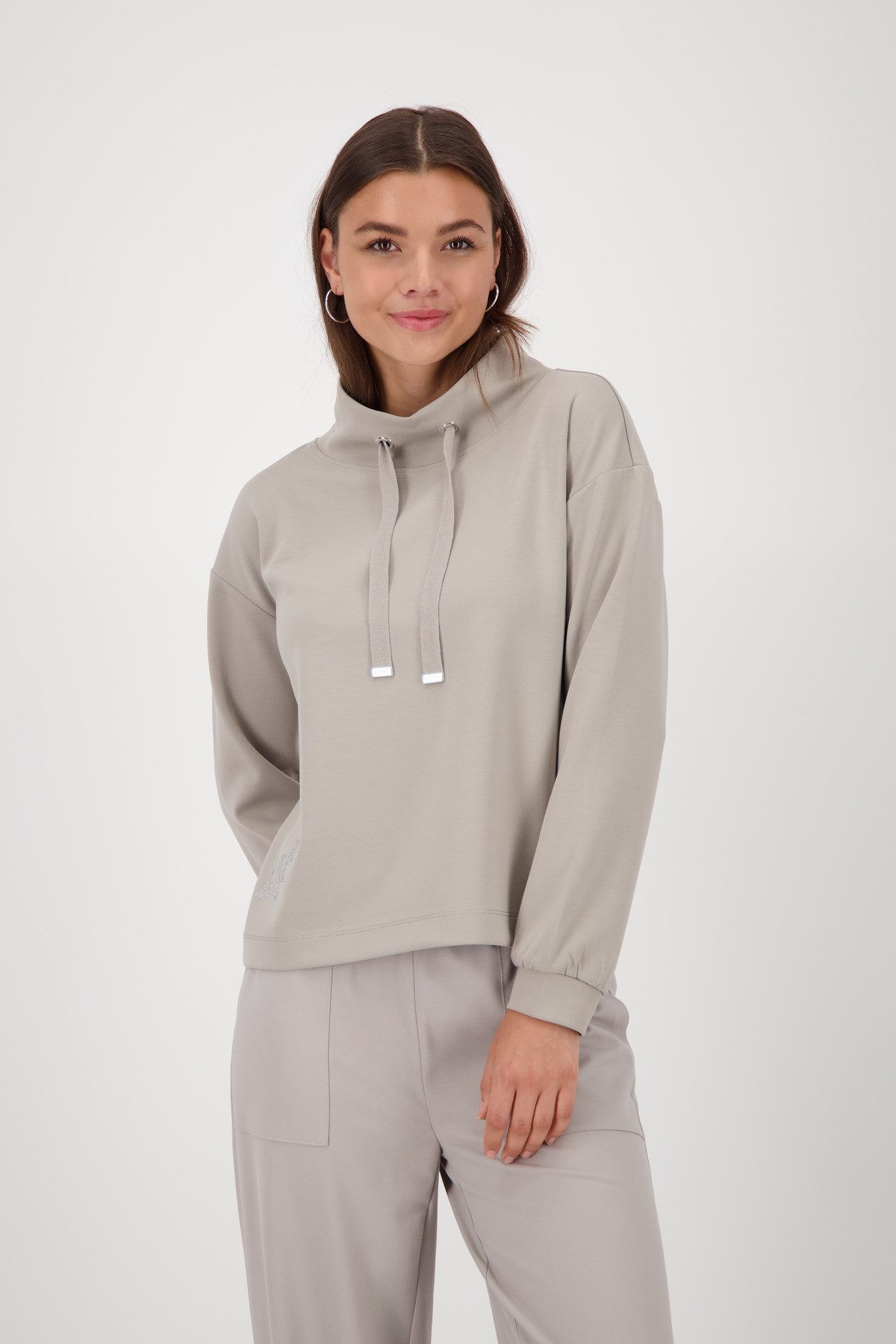 Monari Sweatshirt Sweatshirt Schmuckdetail Stehkragen mit günstig online kaufen