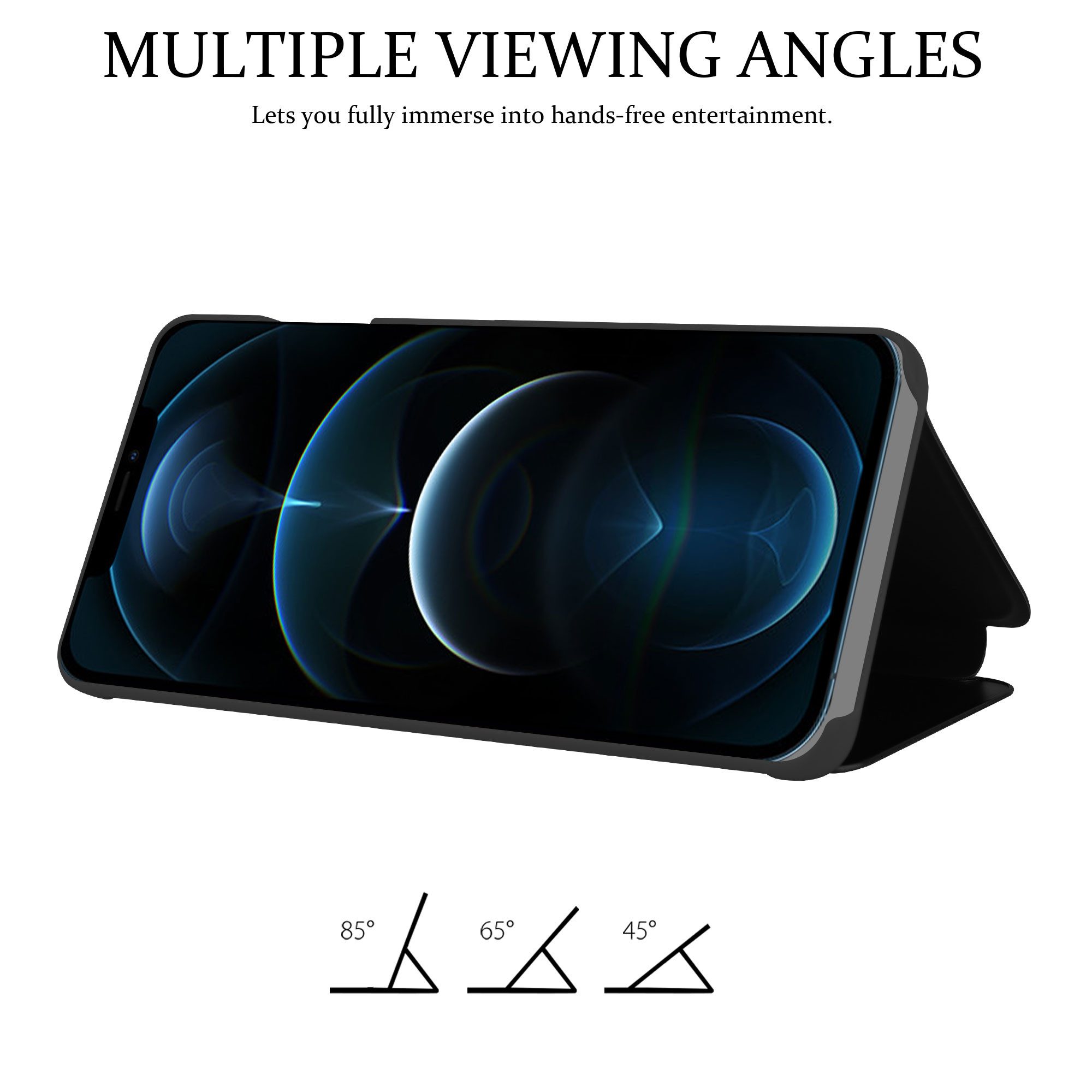 Cadorabo Handyhülle für iPhone 13 PRO MAX Hülle Apple iPhone 13 PRO MAX, Klappbare Handy Schutzhülle - Hülle - mit Standfunktion und Kartenfach