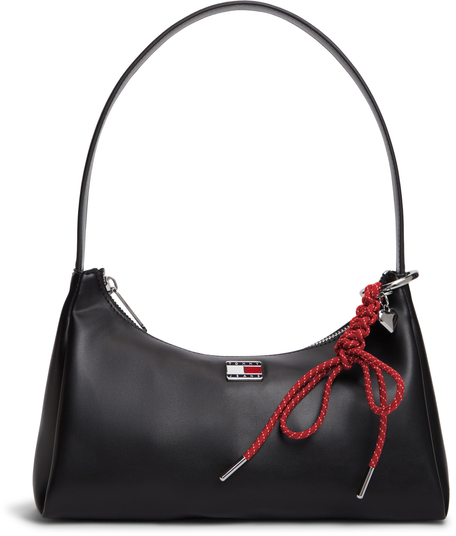 Tommy Jeans Schultertasche TJW CITY CHARM SHOULDER BAG, Damen Schultertasche, Henkeltasche mit farbigem Schmuckelement