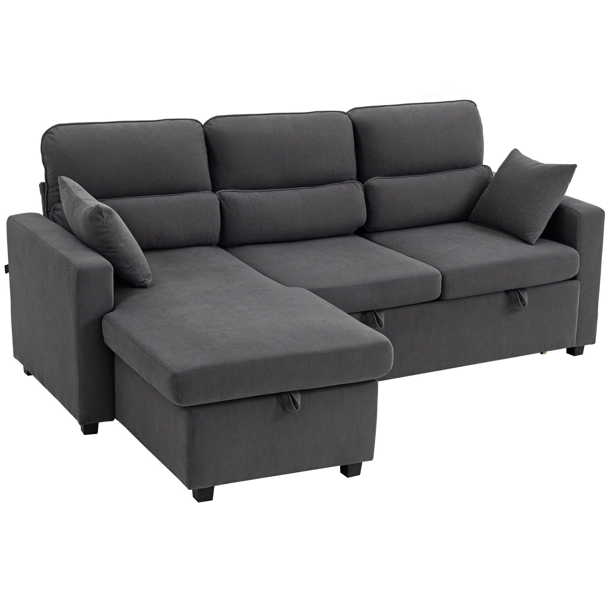 HOMCOM Ecksofa Sofa mit Schlaffunktion, Ecksofa günstig online kaufen