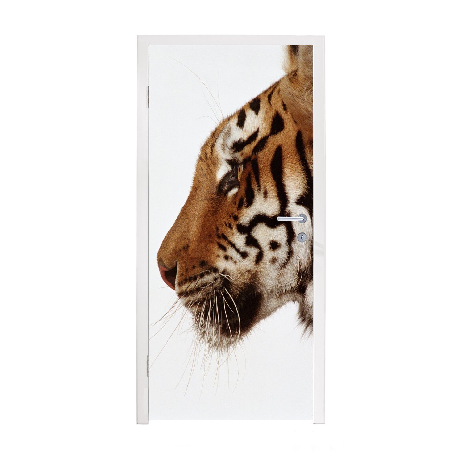 MuchoWow Türtapete Nahaufnahme St), Fototapete für Matt, Tür, (1 75x205 cm Türaufkleber, bedruckt, eines Tigers
