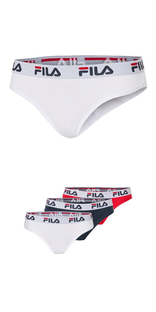 Fila Brasilslip WOMAN BRAZILIAN SLIP (3er Pack) mit elastischem Logobund