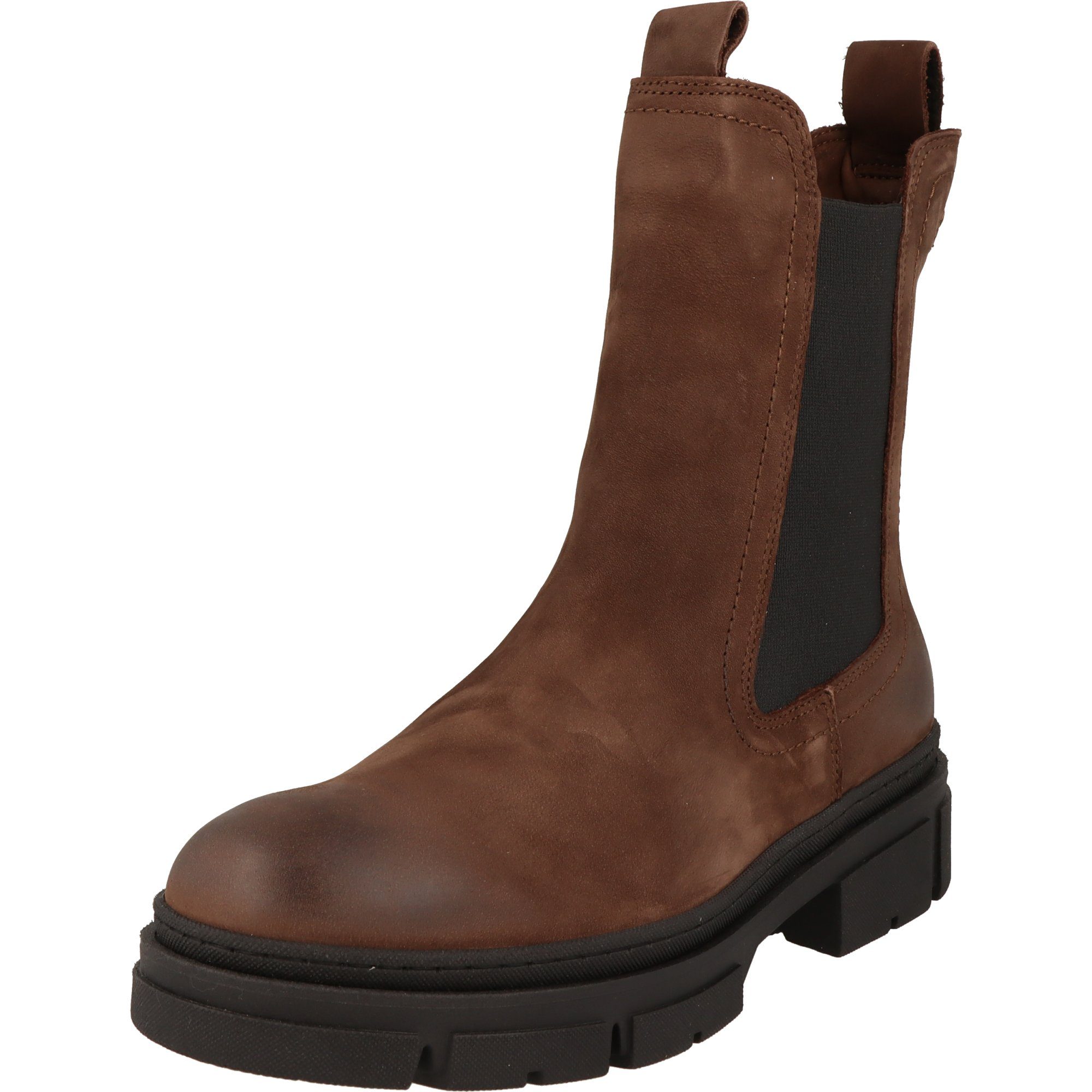 gepolstert Leder Nubuc Chelseaboots Mode Tamaris Mocca Stiefel 1-25901-41 Schuhe Damen