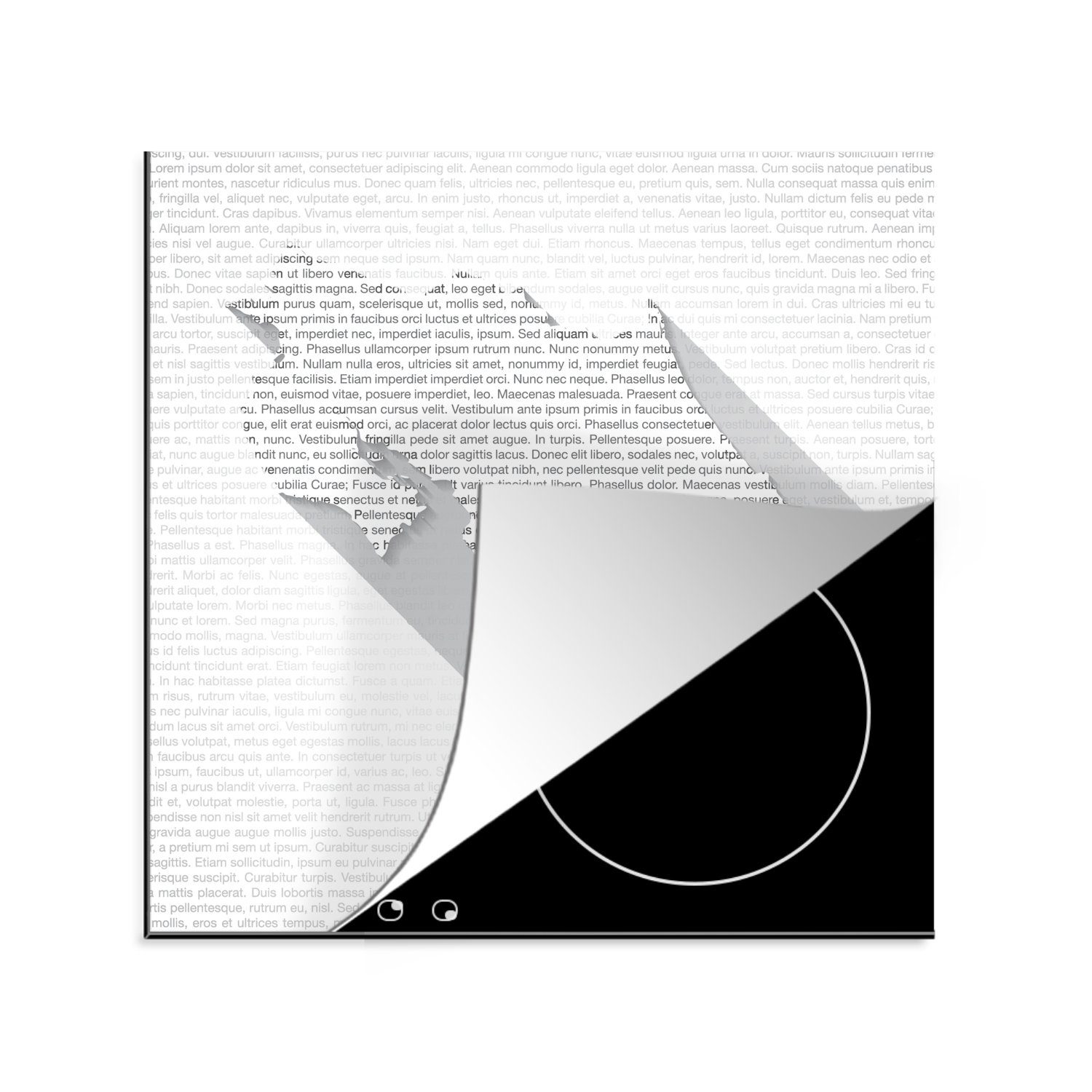 MuchoWow Herdblende-/Abdeckplatte Schwarz-Weiß-Abbildung von Text in der Form von Costa Rica, Vinyl, (1 tlg), 78x78 cm, Ceranfeldabdeckung, Arbeitsplatte für küche