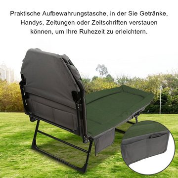 Clanmacy Gartenliege Karpfenliege Stühle Bedchair Karpfenstuhl Angelliege Klappbar 200x64x32cm