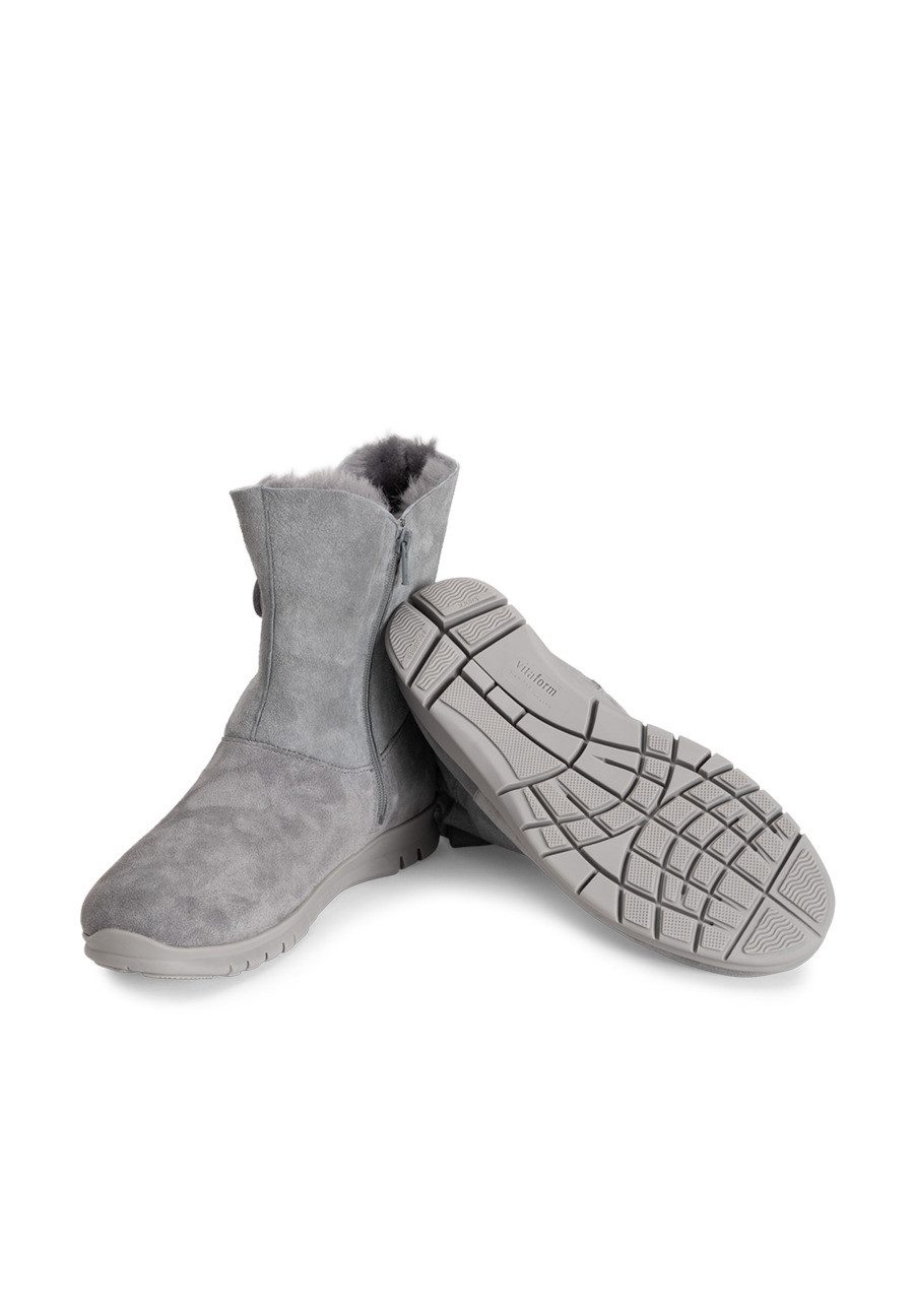 vitaform Damenschuhe Stiefelette Veloursleder Stiefelette